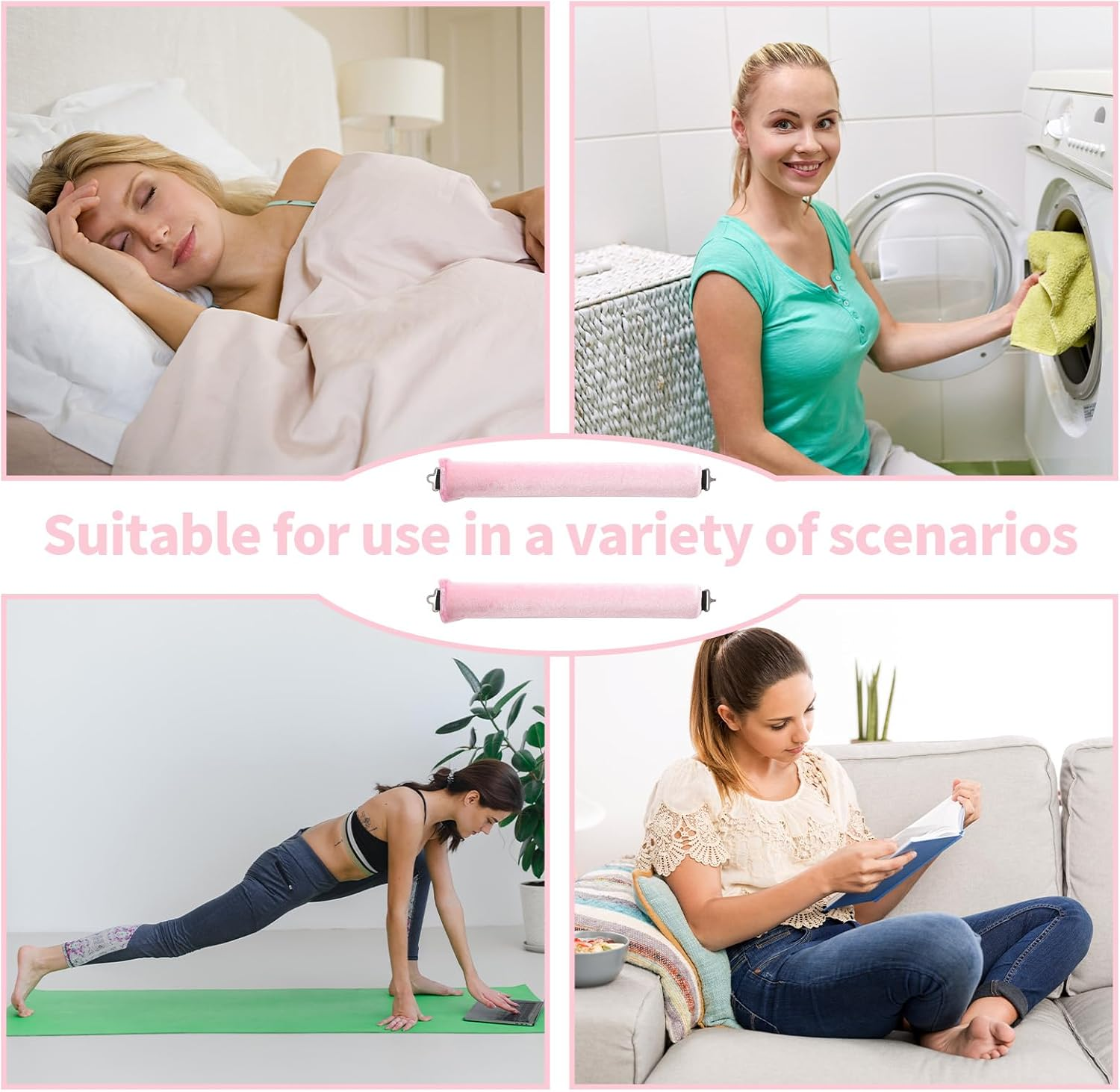 3 Pieces Heat Free Curls, Hanging Curling Rods Hair Curler without Heat, for All Hair Types Heatless Overnight Blowout Rods, for Long Hair Heatless Hair Curlers image number 3