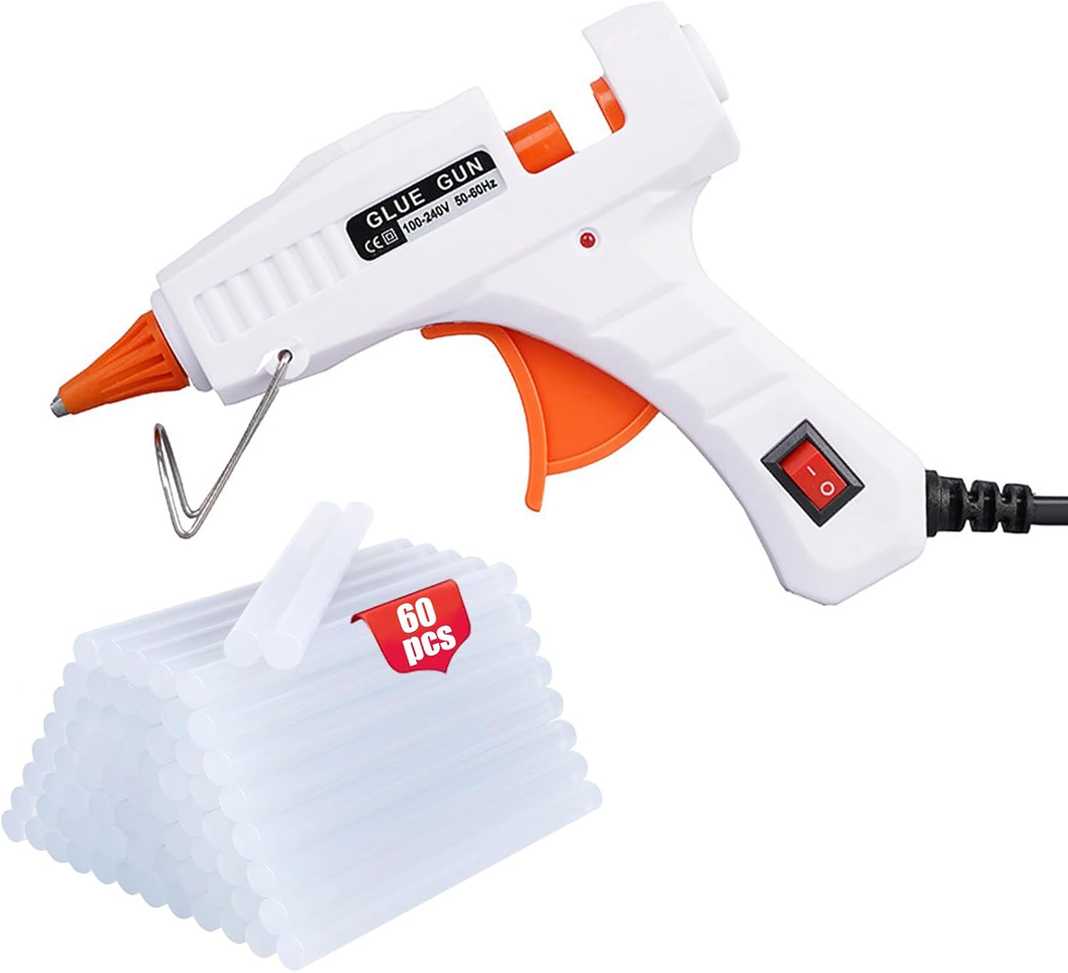 Mini Hot Glue Gun with 60Pcs Glue Sticks-10Cm, 30W Fast Heating Hot Melt Gun, Lightweight Craft Gun for DIY, Home Repairs, Kids' School Projects. (505 White) image number 4