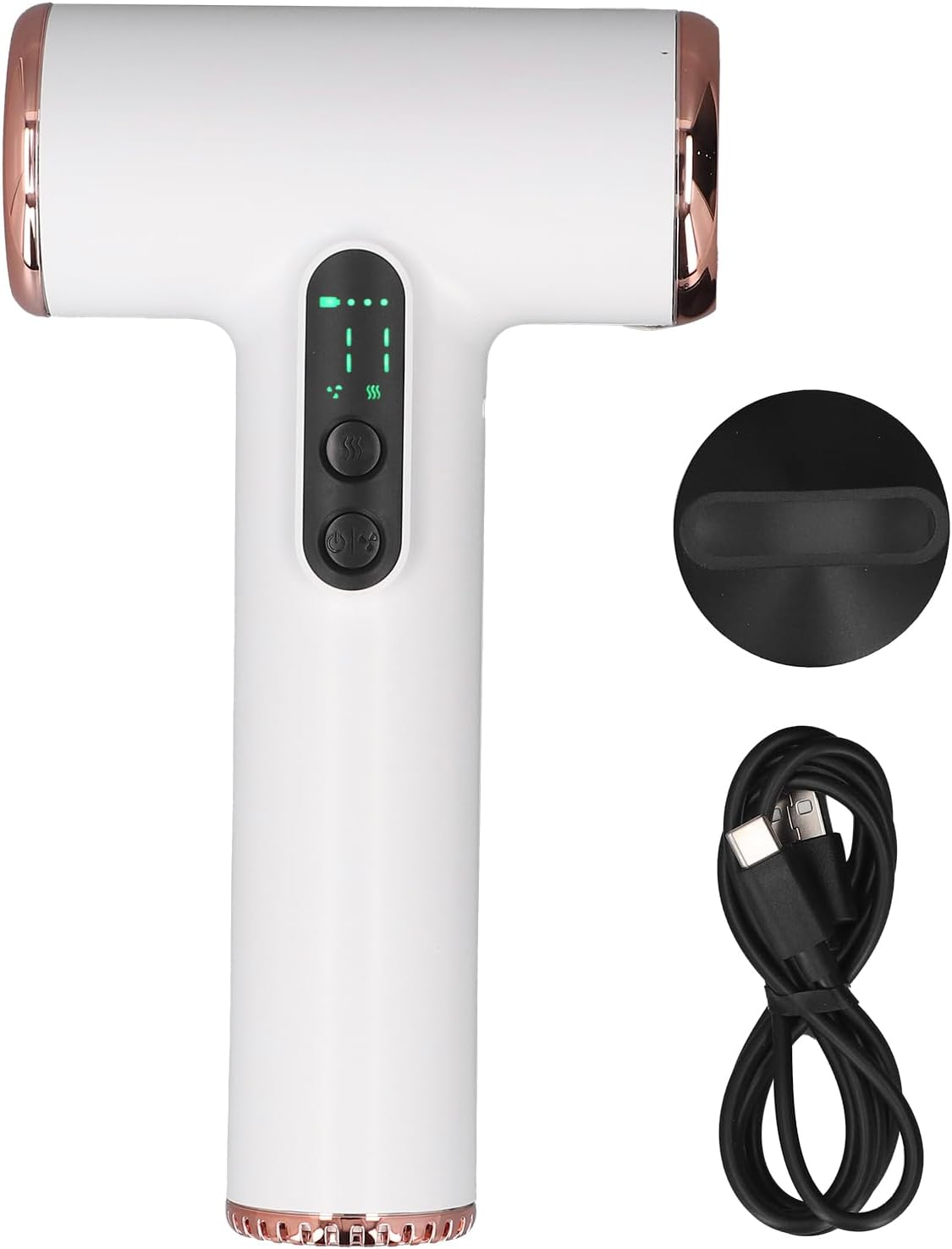 Cordless Hair Dryer with 15600Mah USB Rechargeable Battery, Large Wind Power Design Lightweight and Portable for Travel Dorm Outdoor Use
