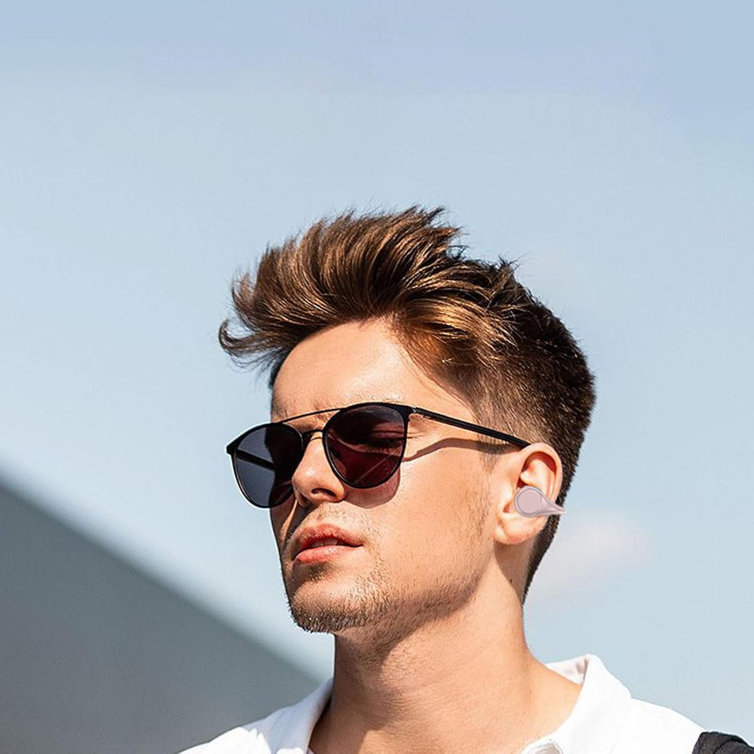 Wireless Hifi Headphones with Open Ear and Power Indicator, Safe and Comfortable, Wireless Connection, Long Standby Time, Lightweight and Portable (Pink) image number 6