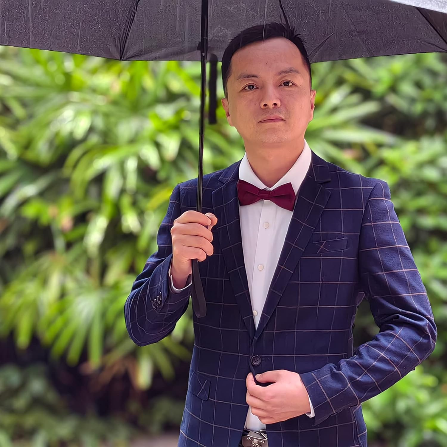 SYAYA Men'S Formal Fashion Pre Bow Tie Polyester Sparkling Bow Tie MLJ14 (Pink) image number 2