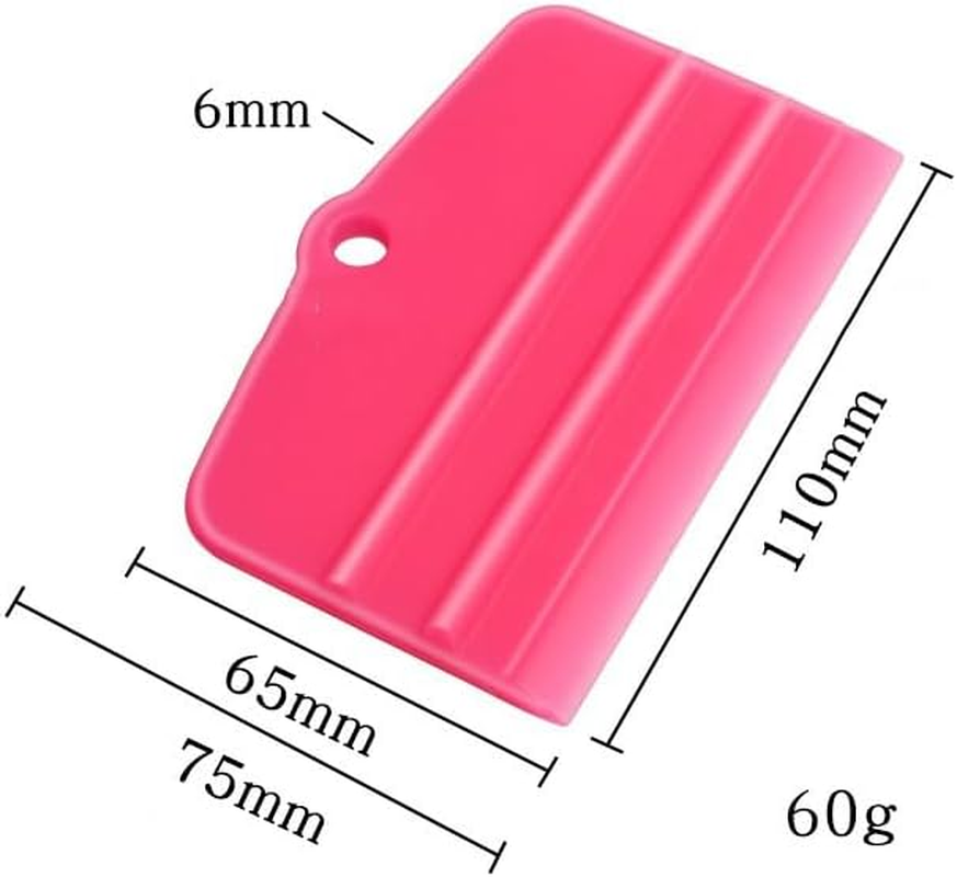 Squeegee, Flexible Small Squeegee for Car Paint Protection Film, Vinyl Wrap, Tinting Film and Screen Printing, Water Blade for Sink, Glass, Tiles, Mirror (Pink, One Size) image number 1