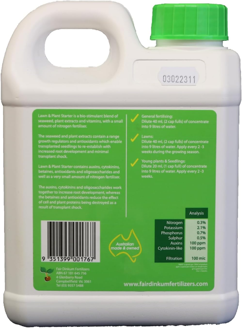 Lawn & Plant Starter - 1 LTR Concentrate
