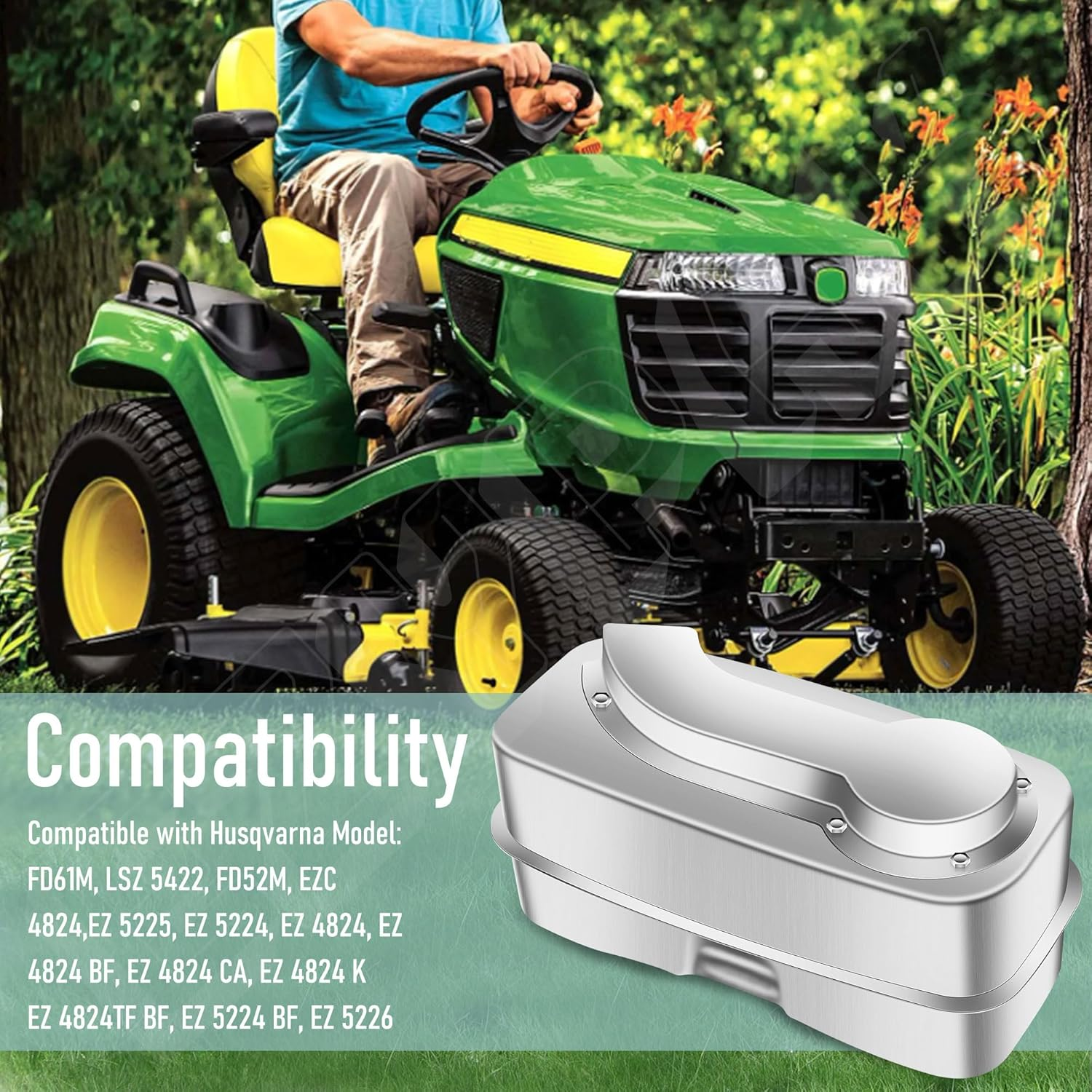 539131604 Muffler Compatible with Husqvarna RZ 4824 5424 46I Z 246 MZ 61 Z248 F254 FD61M LSZ 5422 FD52M image number 4