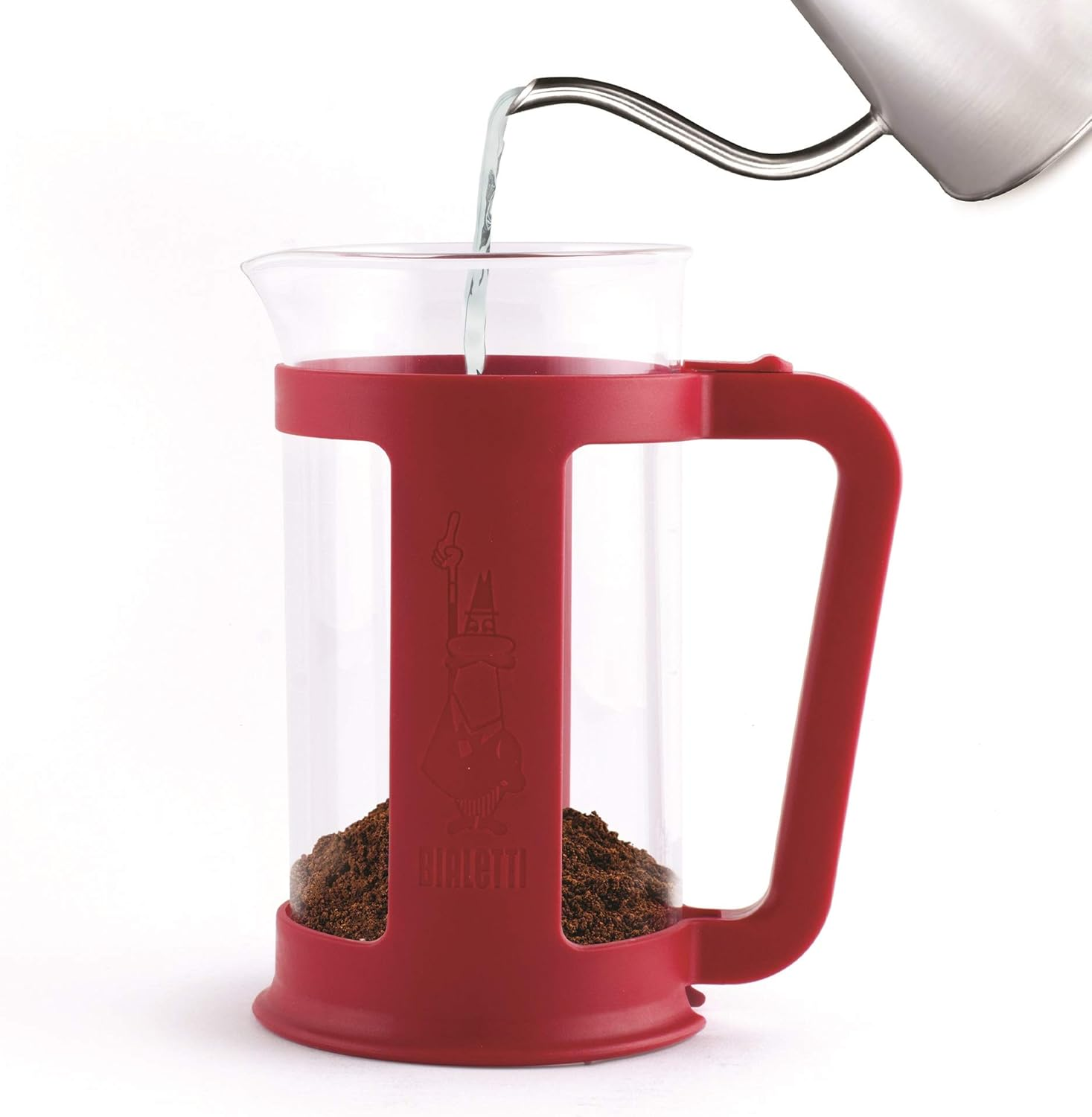 Bialetti Smart Press Coffee Maker, Red, 1L