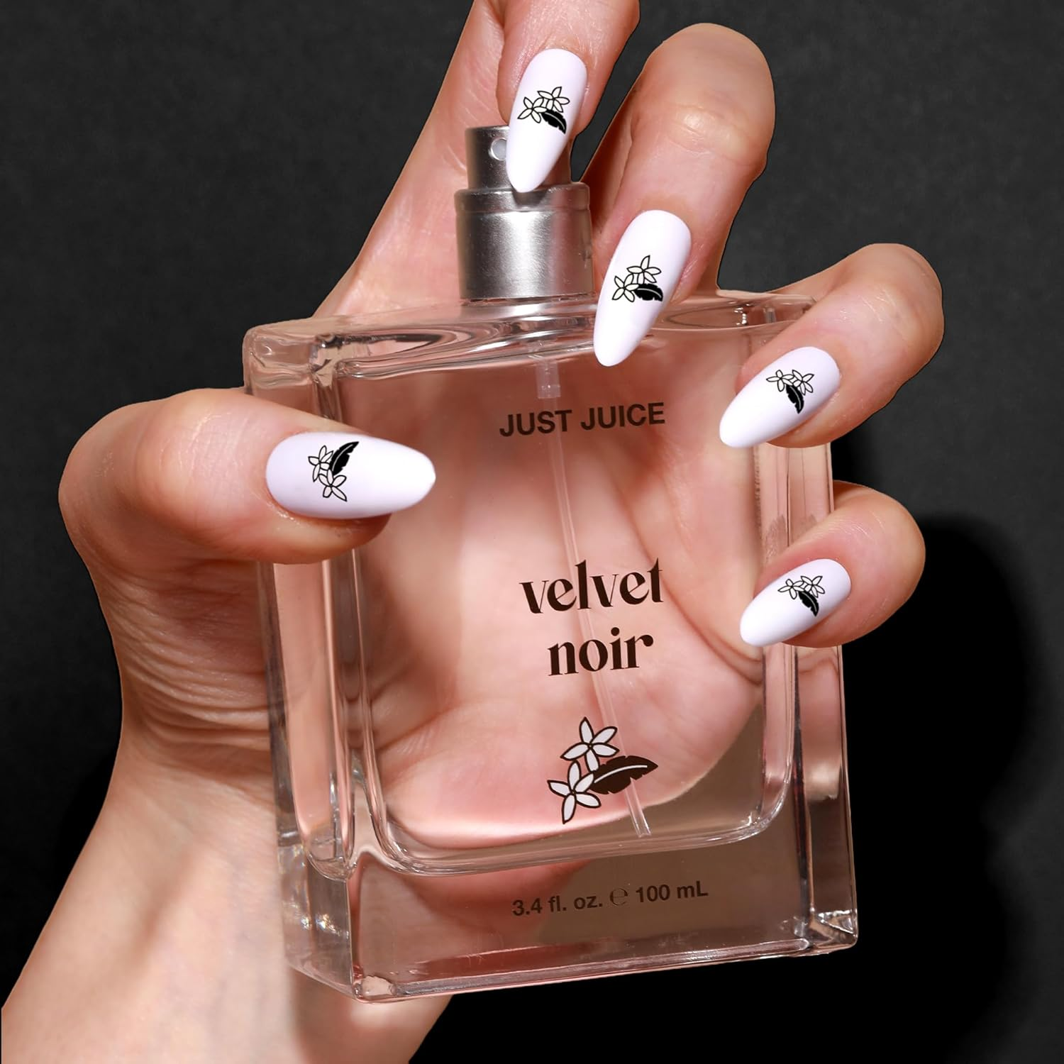 Just Juice Velvet Noir - Crisp Jasmine Perfume for Women and Men - Floral Musk Mini Travel Perfume with Apple, Rose, Geranium, Amber - 0.33 Oz image number 4