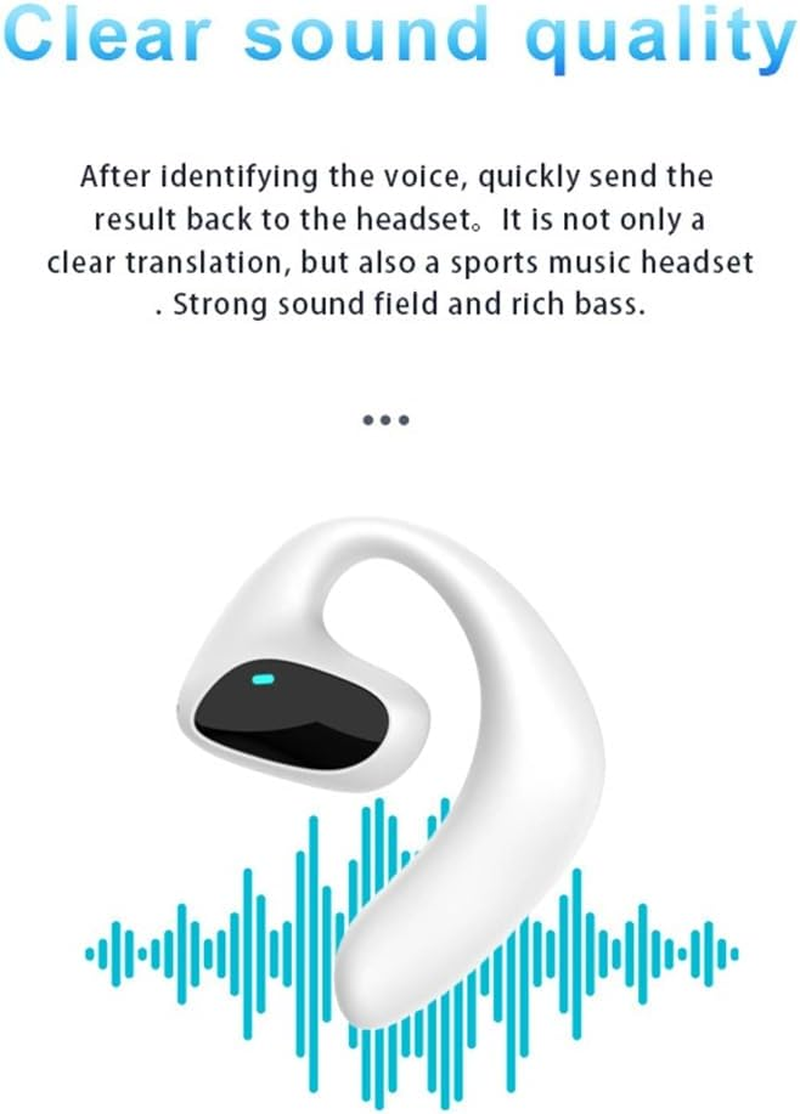 Snblzhef Wireless Bluetooth Headset Intelligent Voice Translation Multi-Language Headset Real-Time Translation image number 5