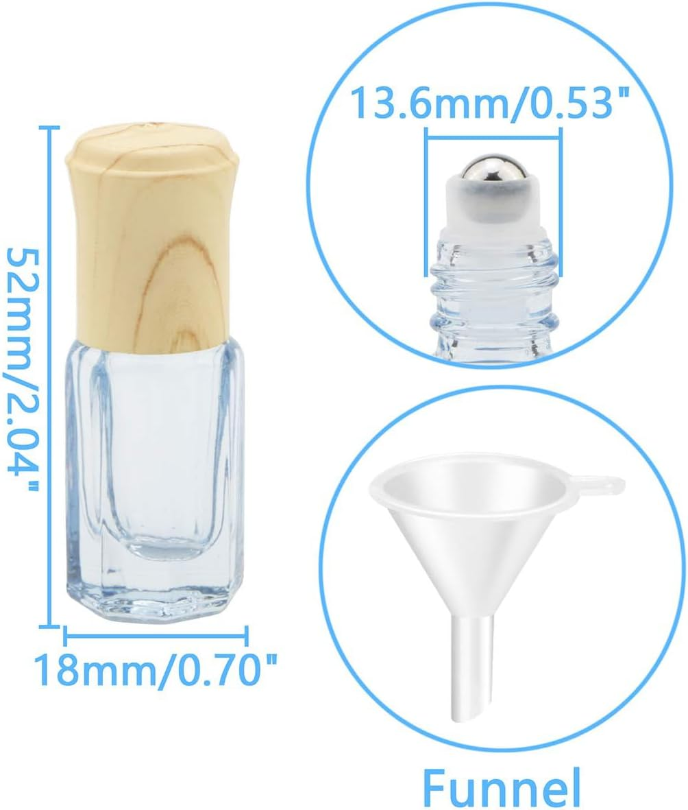 10Pcs Essential Oil Roller Bottles 3Ml Dark Blue Glass Roll on Bottles Vials Perfume Cosmetics Rolling Bottles Jars Oil Tube Vials Containers with Funnel & Opener image number 5