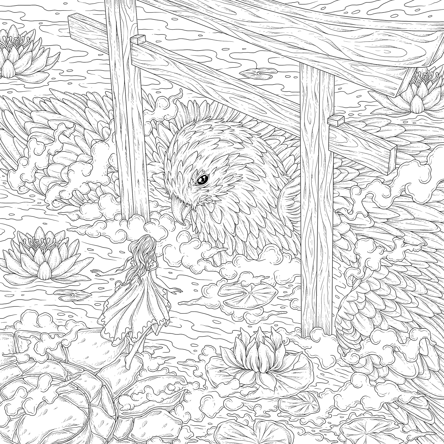 Mythographic Color and Discover: Aviary: an Artist'S Coloring Book of Winged Beauties image number 1