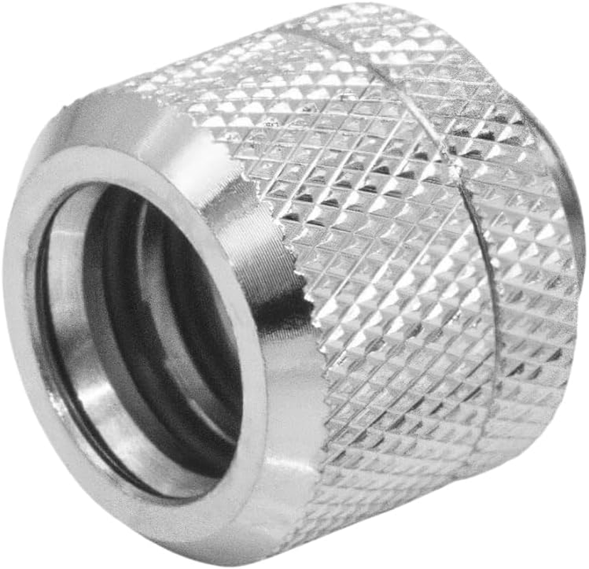 Dracaena.Io 6 Pack G1/4" Thread to 14Mm Outer Diameter, Hard Tubing Compression Fitting with High Body Design for Computer Water Cooling System, Silver image number 2