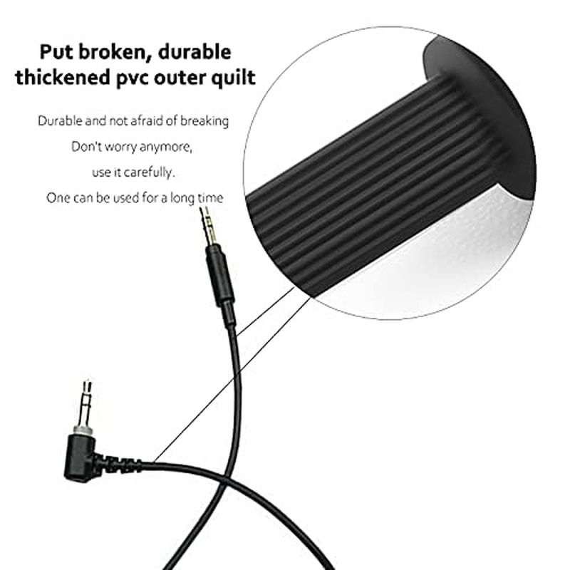 Replacement Black Audio Cable Cord Compatible with Sony MDR-10R MDR-100ABN MDR-1A MDR-1000X MDR-1ADAC WH-1000XM2 Wh-1000Xm3 WH-CH700N Wireless Headphones(Black) image number 1