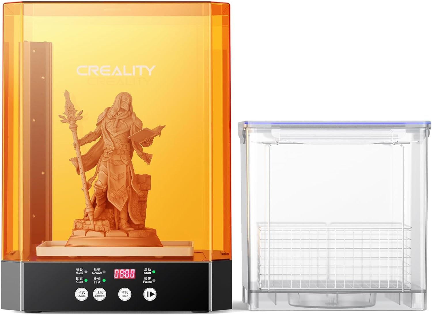Creality Wash and Cure Station UW-03 2 in 1 Machine Resin 3D Printer Upgraded 405Nm UV Curing Rotary Box Bucket for LCD/DLP/SLA Size 8.26X6.29X7.87In image number 3