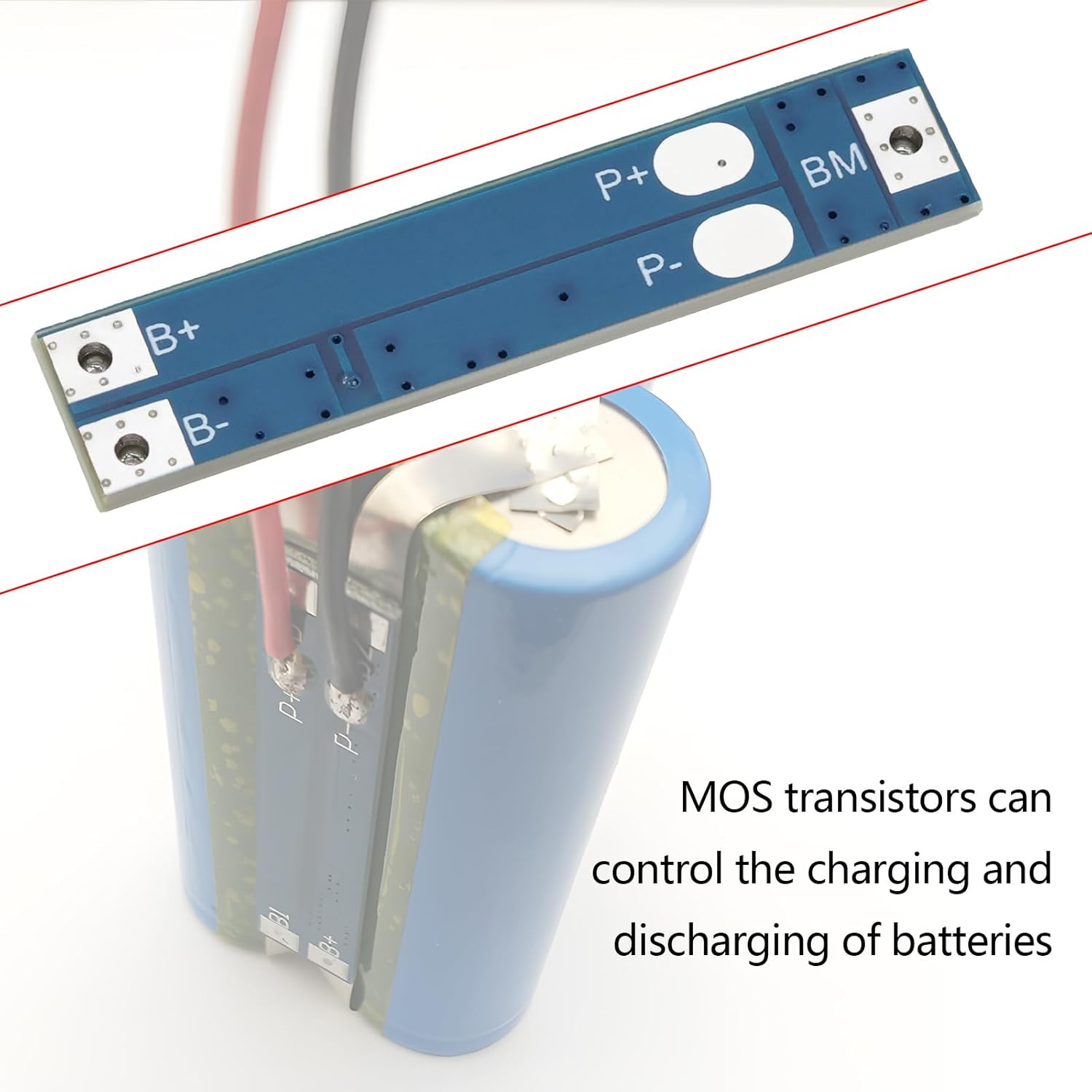 Ecsing 5Pcs Lithium Battery Protection Board 18650 BMS PCM Battery Protection Board Battery Overcharging Protection Board for Lithium Ion Battery Packs image number 2