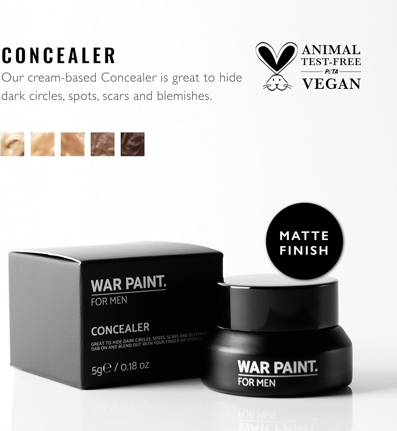 War Paint Concealer for Men, Medium, 5 G image number 3