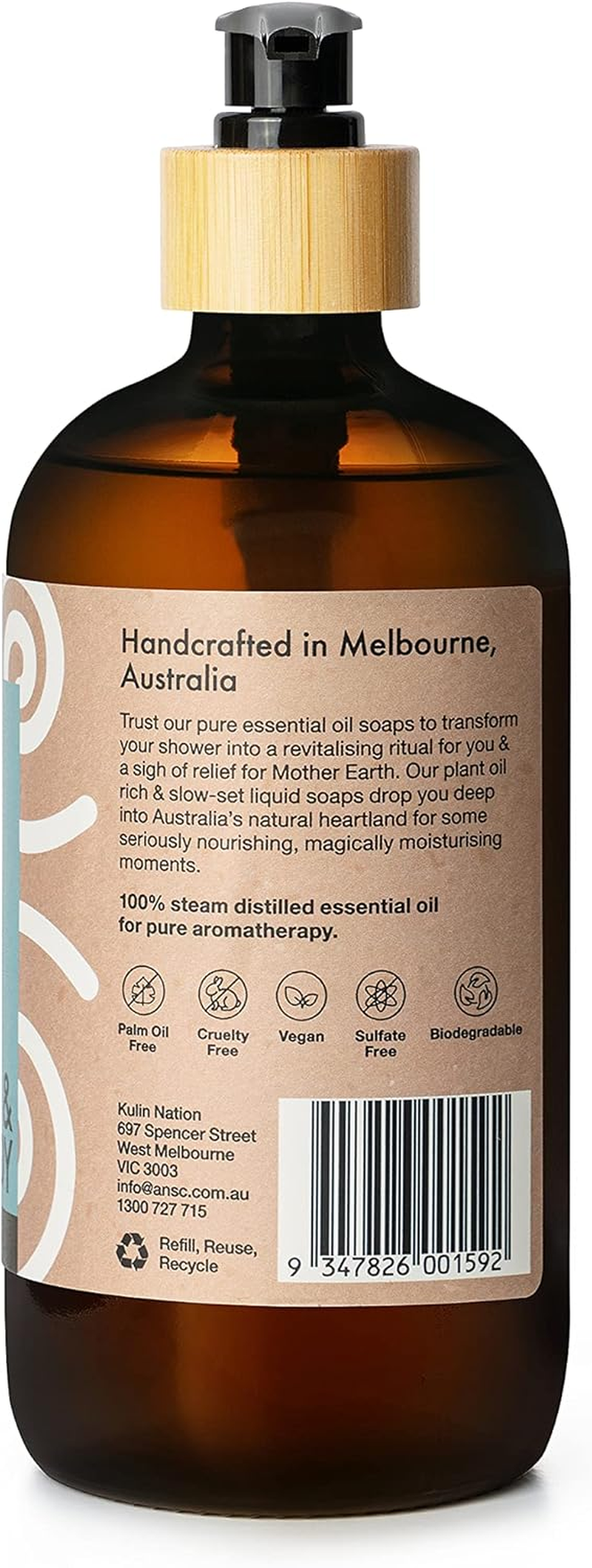 Australian Natural Soap Company Eucalyptus Everyday Hand & Body Wash 500Ml