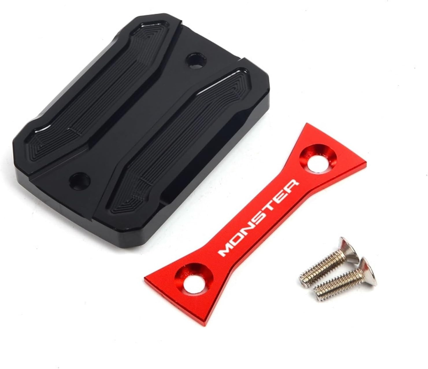 KJJKMJHU Fit for Ducati Monster 821 796 795 696 695 Motorcycle Accessories Front Clutch Brake Fluid Reservoir Cap Oil Filler Cover MONSTER(1 Piece-Red) - 1 Piece-Grey image number 4