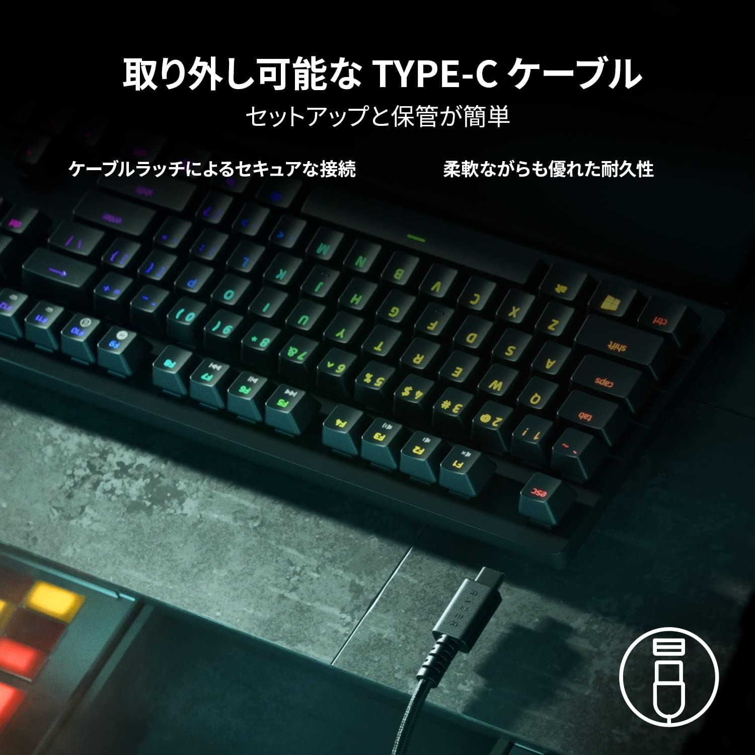 Razer Huntsman V2 Tenkeyless Clicky Optical Switch, Gaming Keyboard, English, US Layout, Optical Switch, Clicky Texture, Silent, Numeric Keypadless, Double Shot PBT Key Cap, Wrist Rest, Chroma RGB