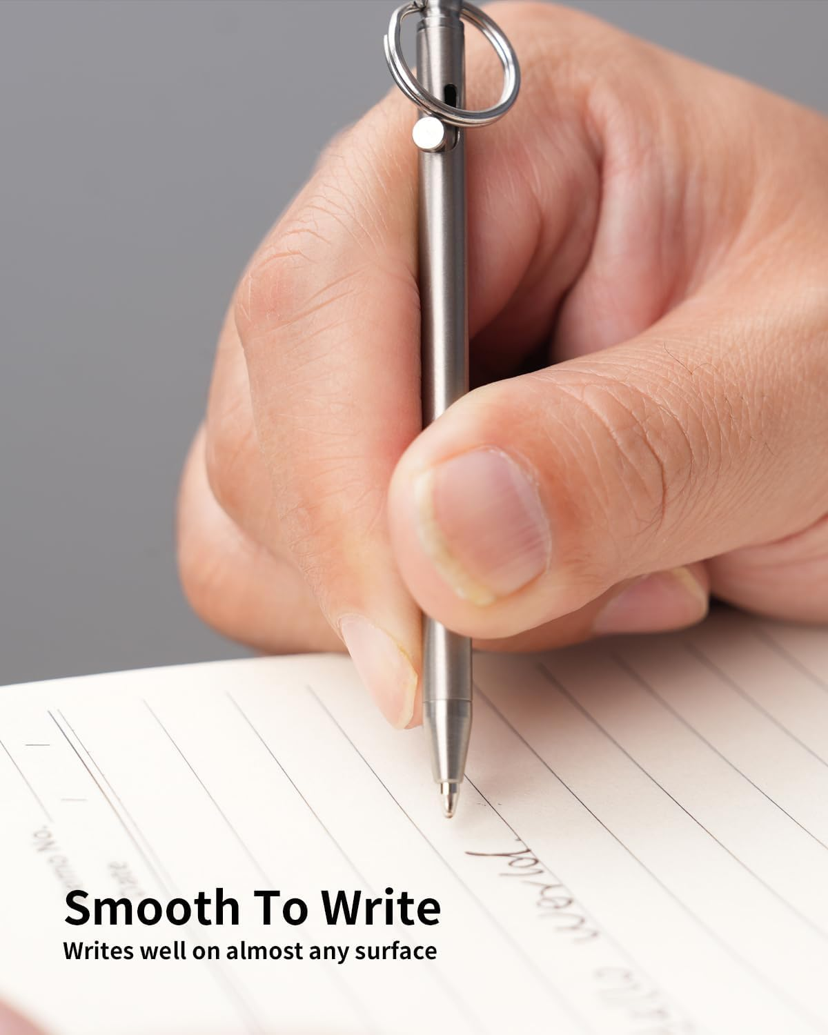 Titanium Mini Bolt Action Pen, 3.30 X 0.20 Cm, Keyring, 0.15 Oz