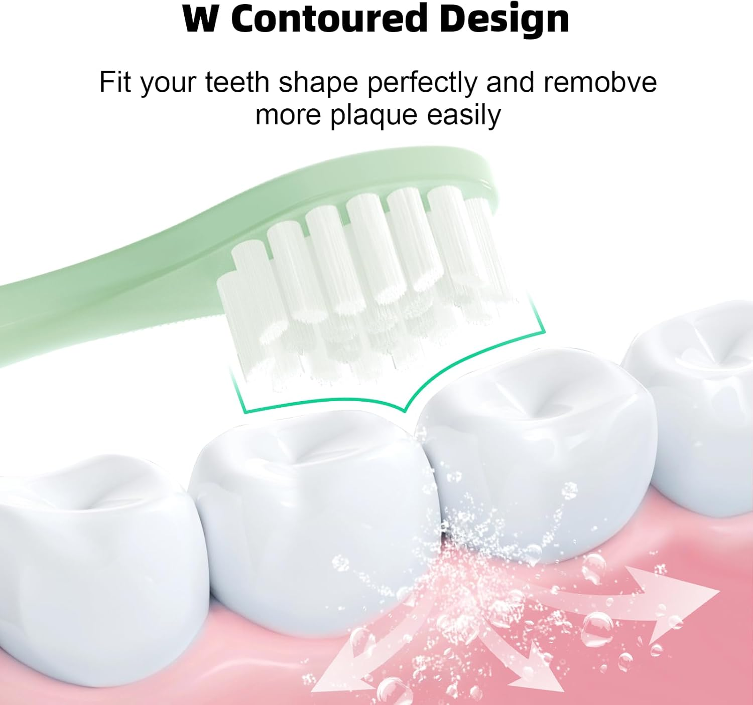 10 Pack Compatible with Suri Electric Toothbrush Replacement Brush Heads,For Suri Sonic Electric Toothbrush,With Dust Cover (Winter Fern, M) image number 5