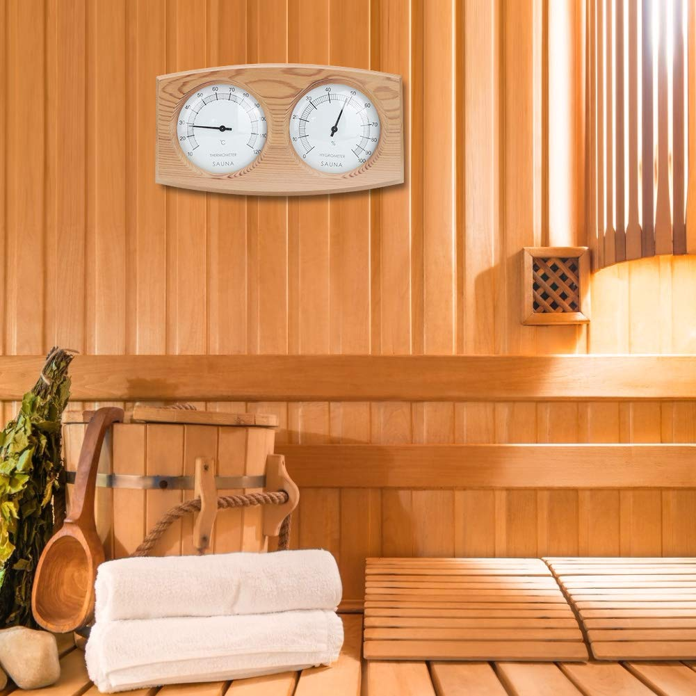 Higrometer Holzhermohigrometer-Tempeometer for Hand-Made Sauna Room Accessories with High Temperature image number 6