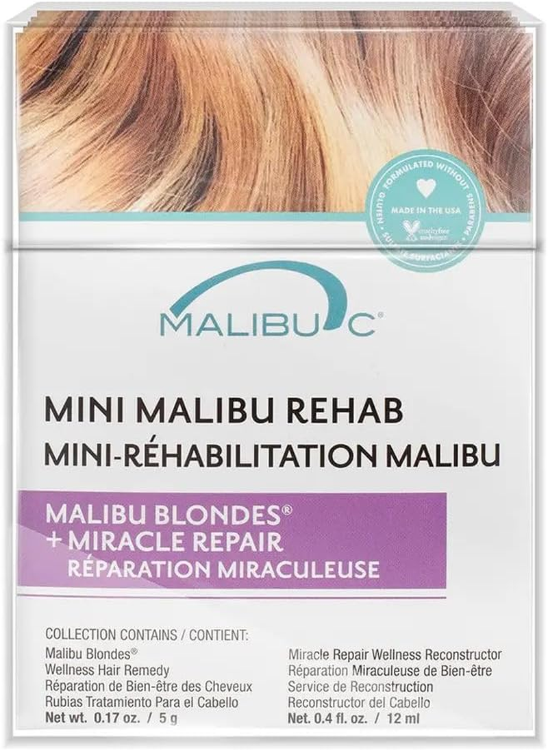 Malibu C Rehab Mini Blondes Wellness and Miracle Repair Set (Pack of 12)