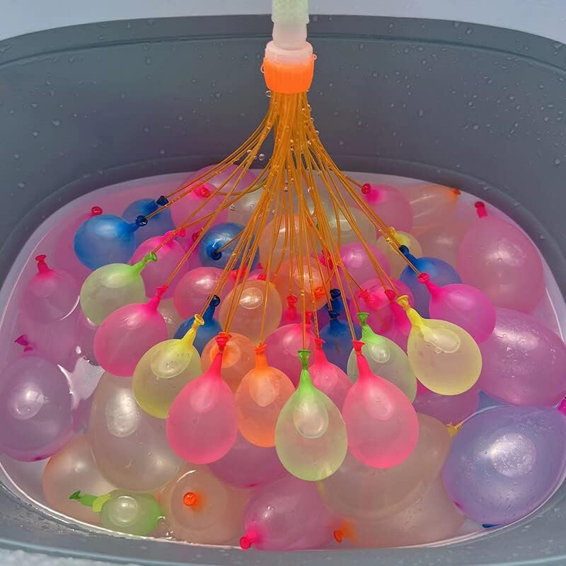 Multicolor Balloons (6 Bunches) 222 Color Balloons, Fast Filling, Automatic Sealing, Water Injection Balloons, Suitable for Outdoor Family Friends, Children'S Summer Camp Parties image number 4