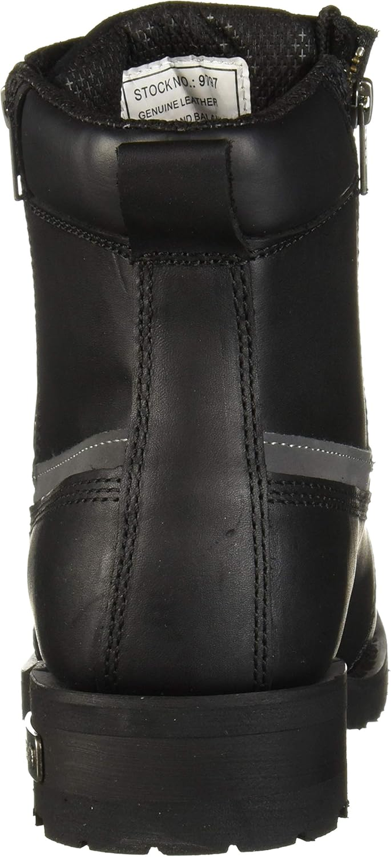 Ad Tec Men'S Double Side Zipper, Reflective Riding Boot Full Grain Black Leather image number 5