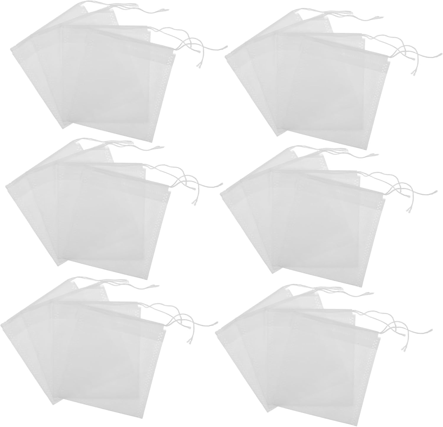 IWOWHERO 100Pcs Empty Tea Bags Multi-Function Loose Tea Bags Drawstring Sealing Bags Convenient Tea Bags Portable Tea Filtering Bags Kitchen Spice Bags image number 1