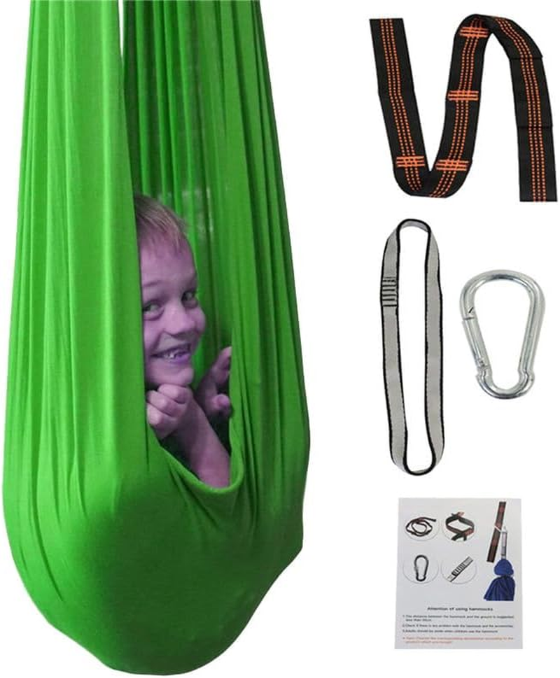 Indoor Therapy Swing W/More Special Needs, Cuddle Hammock Ideal for Autism, ADHD, Aspergers and Sensory Integration Snuggle Swing Hammocks (Green) image number 1