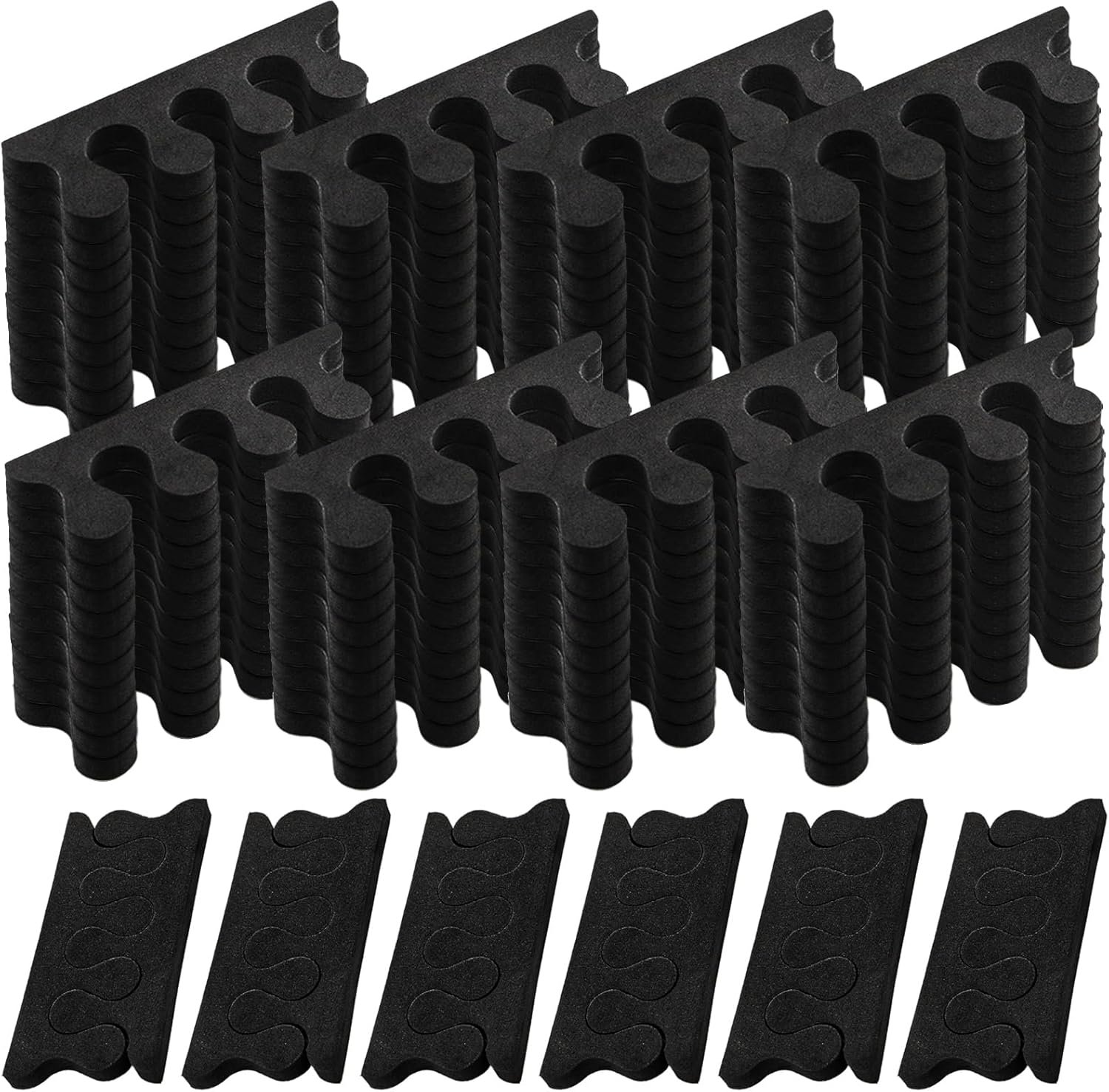 Covzoe 600 Pieces/300 Pair Toe Separators Kit, Sponge Toe Spacers Pedicure Tool for Women, Toe Spreaders Finger Dividers for Nail Art Painting Polishing Spa image number 2