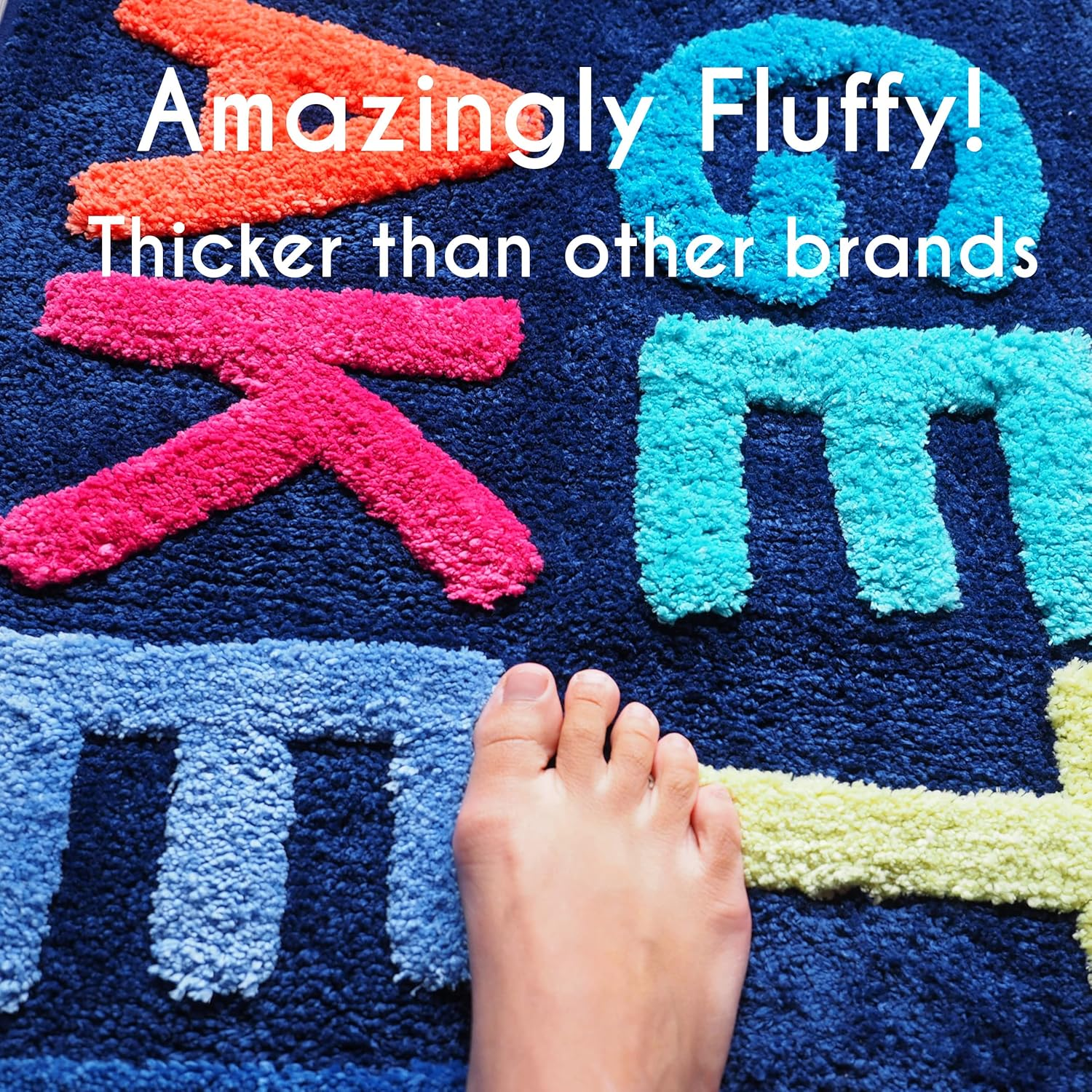 Evovee Get Naked Bath Mat Funny Cute Bathroom Rugs Blue Rainbow Multicolor Colorful Get Naked Rug Shower Funny Bathroom Decor Fun Cute Bath Mat Non-Slip Washable image number 4