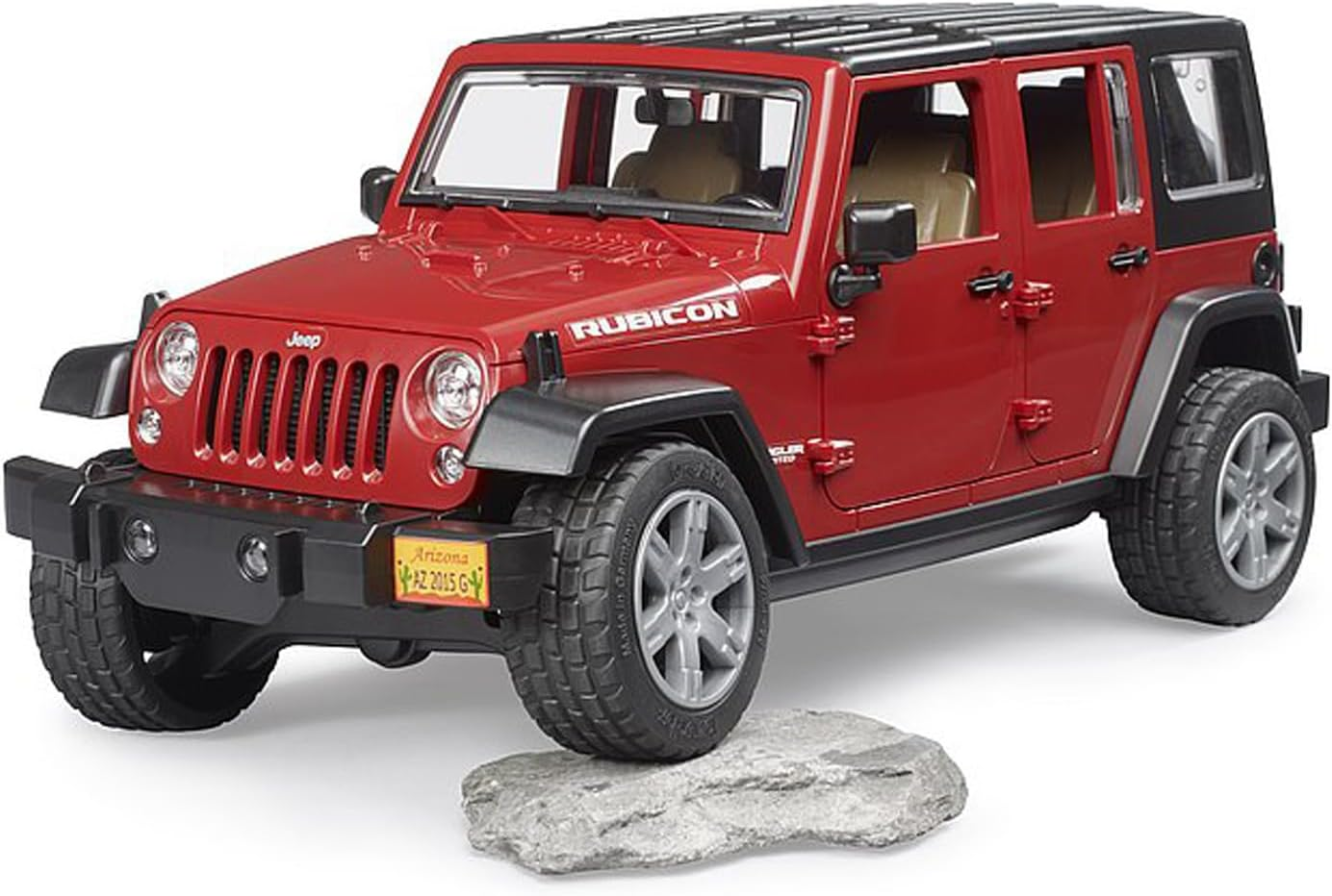 Bruder Jeep Wrangler Unlimited Rubicon with Trailer and CAT Skid Steer 02525 - Jeep Only image number 1