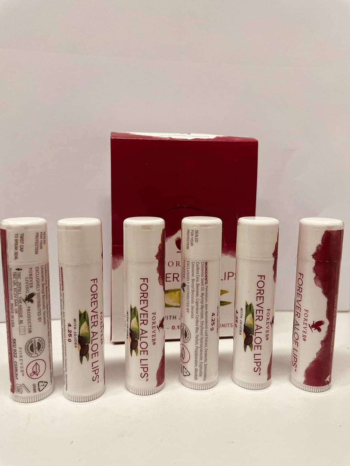 UINCLU Aloe Lips Forever Living - 6 Pieces (1 Pack) - Light Brown - Moisturising