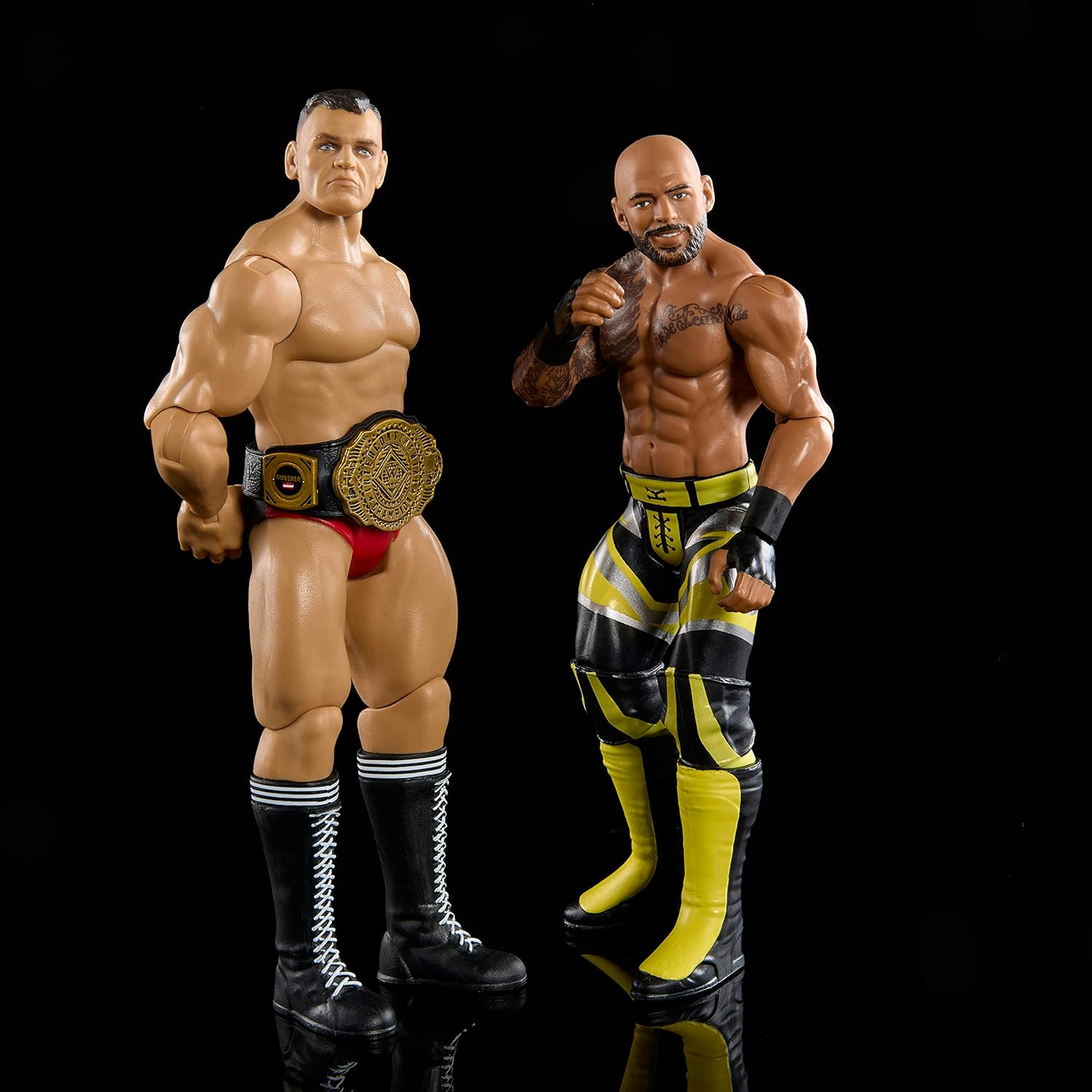 WWE Ricochet Vs Gunther Championship Showdown Action Figure 2-Pack with Intercontinental Championship, 6-Inch image number 2