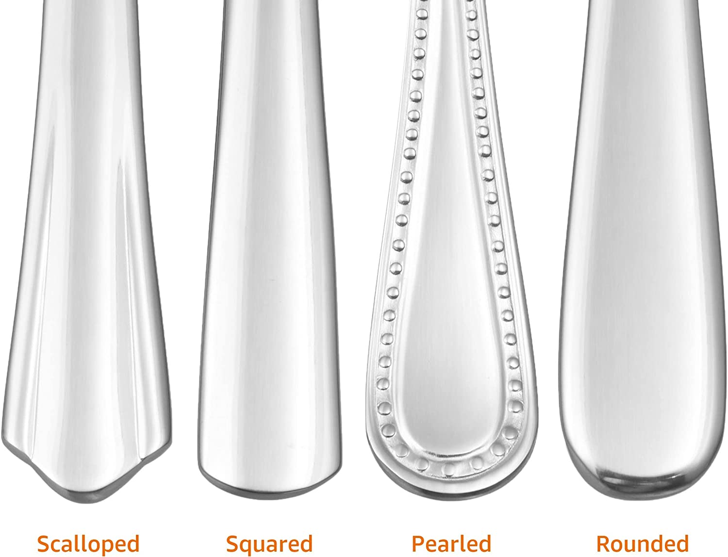 Amazon Basics Stainless Steel Dinner Forks with round Edge, Pack of 12, Silver image number 2