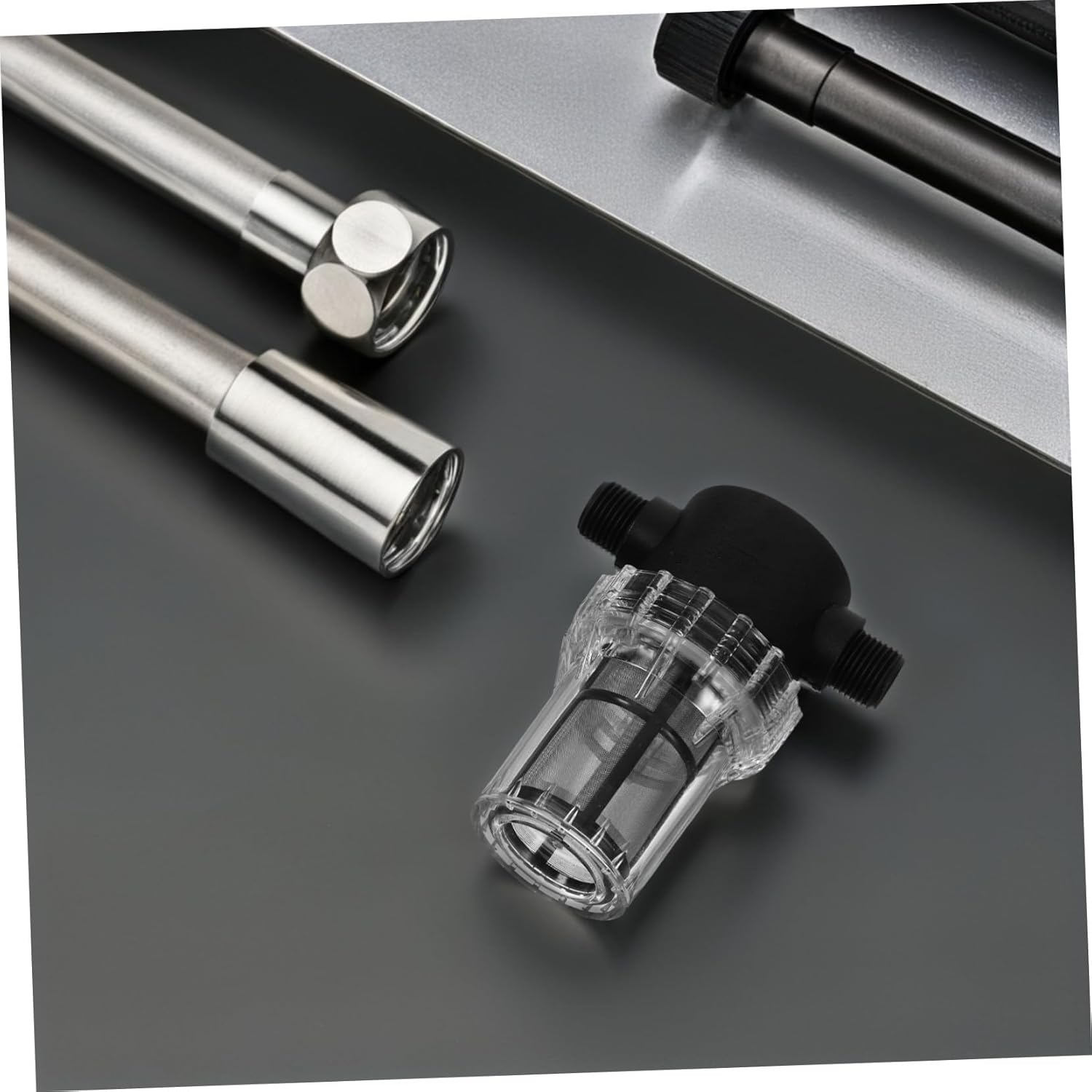 Kisangel Small Hose Inline Water Filter with Pump Strainer Mesh Grit Screen for Rv and Caravan Water Tanks Easy Install with Inner Outer Thread Interface image number 2