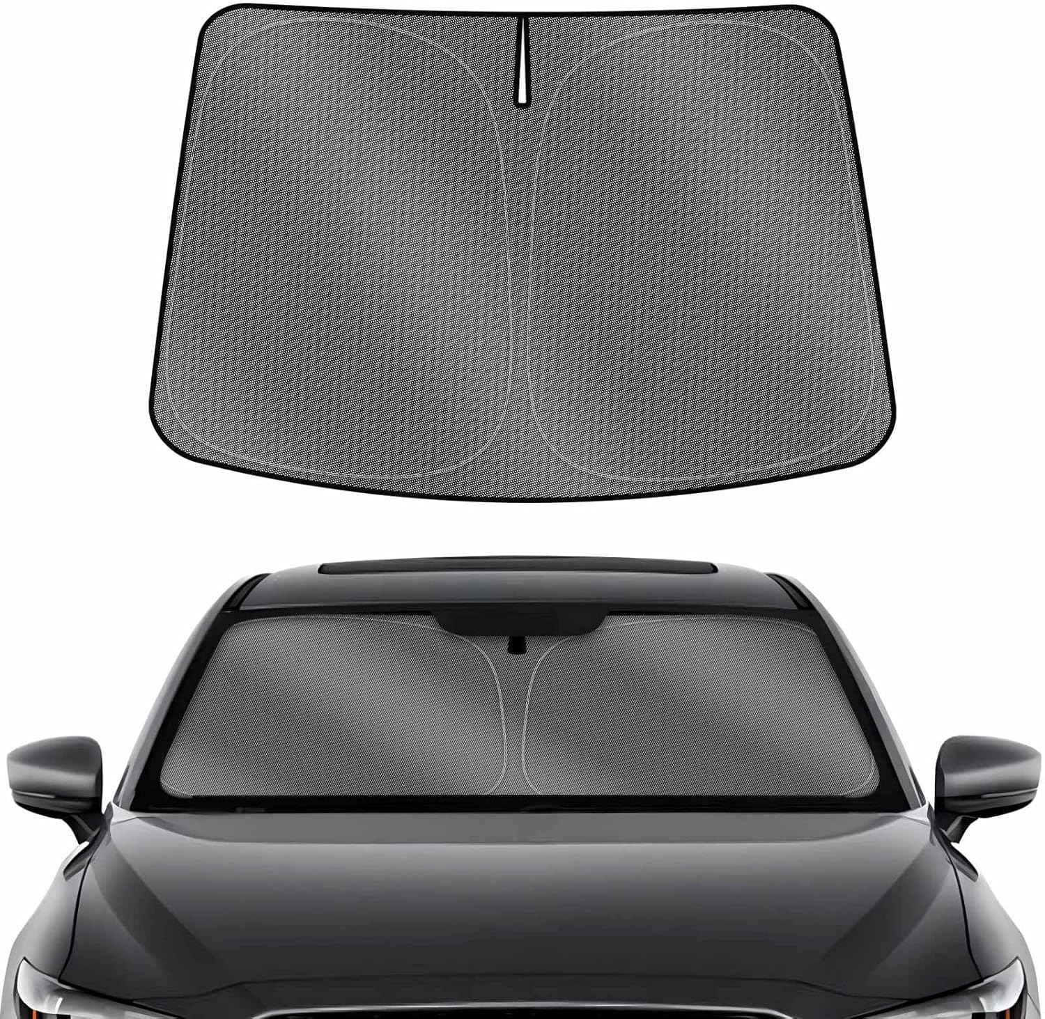 Karltys 2024 2025 CX-5 Windshield Sun Shade for Mazda CX5 2017-2025, UPF50+ Reflective Front Window Sunshade Cover for Mazda CX5 Foldable Sun Shield Visor Protector Keep Car Cooler image number 6