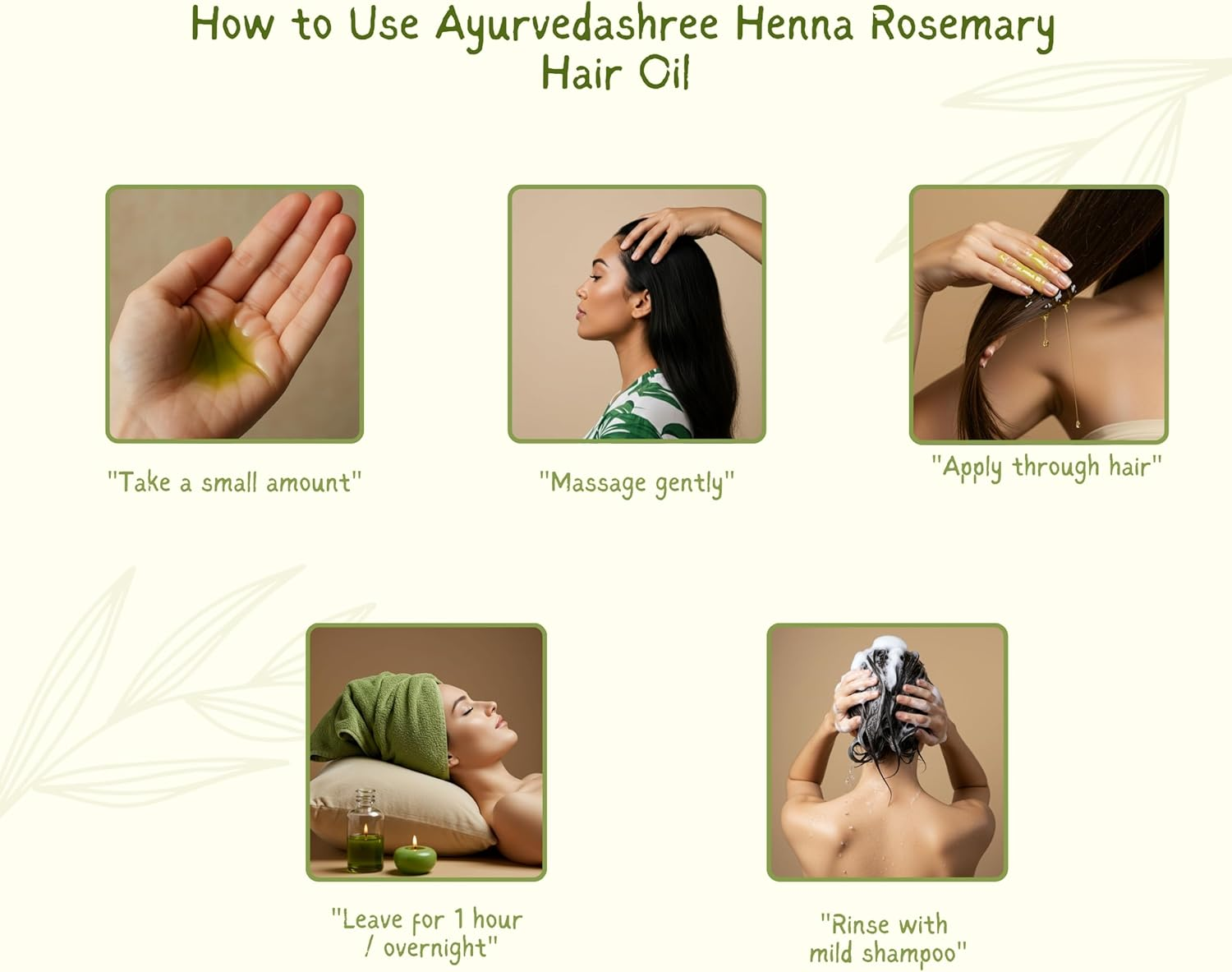 AYURVEDASHREE Henna Rosemary Hair Oil 200 Ml 6.76 Fl Oz with Neem Oil Shikakai Oil Bhringraj Oil Amla Oil Brahmi Oil Sesame Oil Olive Oil & Sunflower Oil&hellip; image number 5