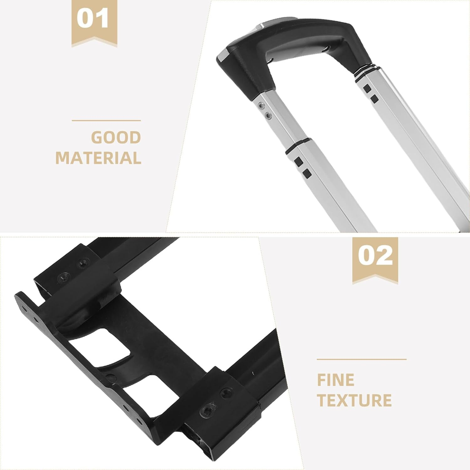 16-Inch Telescoping Luggage Handle Replacement, Four-Section Adjustable Suitcase Pull Rod for Travel Suitcases and Carrying Cases image number 3