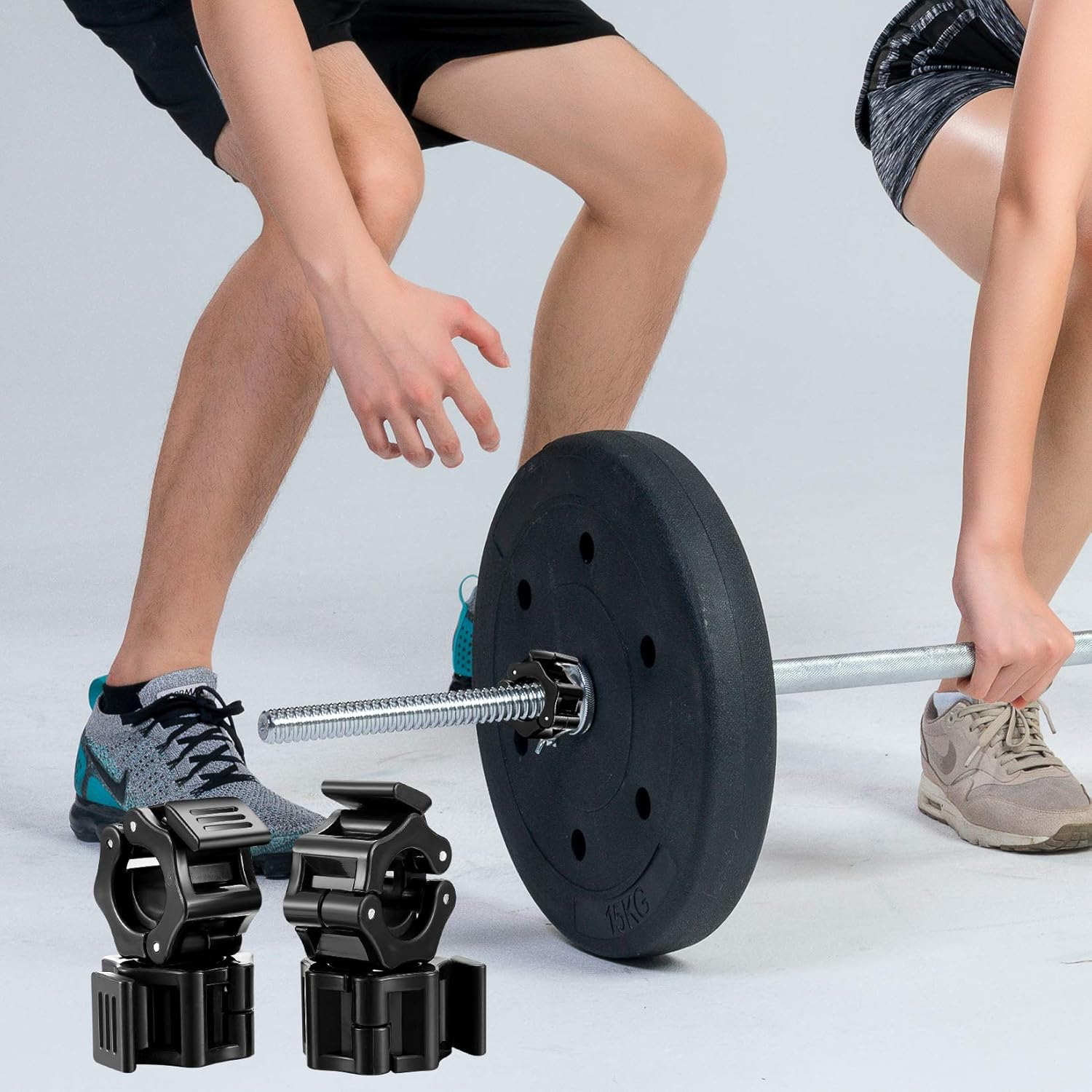 Pack of 4 Dumbbell Clasps, 30 Mm Barbell Clamps Collar Clips Locking Quick Release for Workout Weightlifting