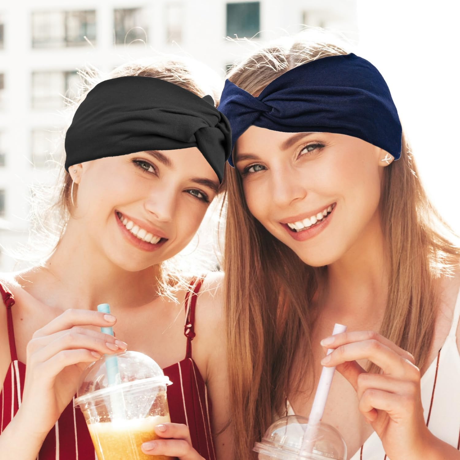 4 Pcs Headband, Headbands for Women'S Hair Stretchy Head Band for Doing Workout Yoga Makeup Running Breathable Hair Band Sweat Wicking image number 3