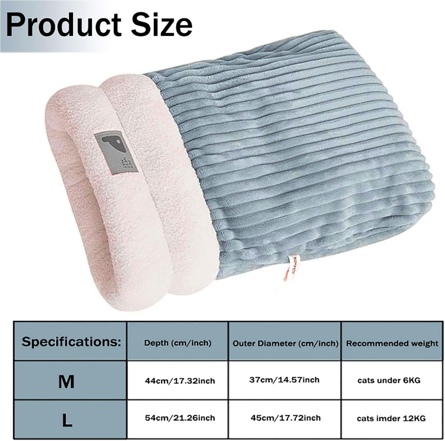Yqkangzhu Cat Sleeping Bag, Cat Winter Sleeping Bag for Indoor(L) image number 6