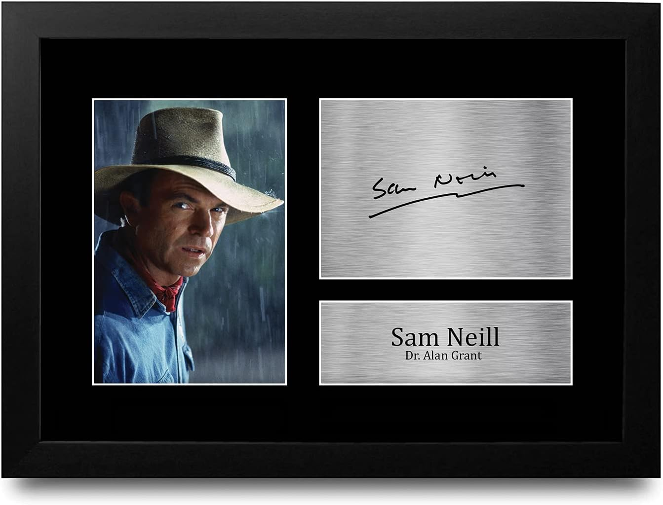 HWC Trading FR A4 Sam Neill Jurassic Park Gifts Printed Signed Autograph Picture for Movie Memorabilia Fans - A4 Framed