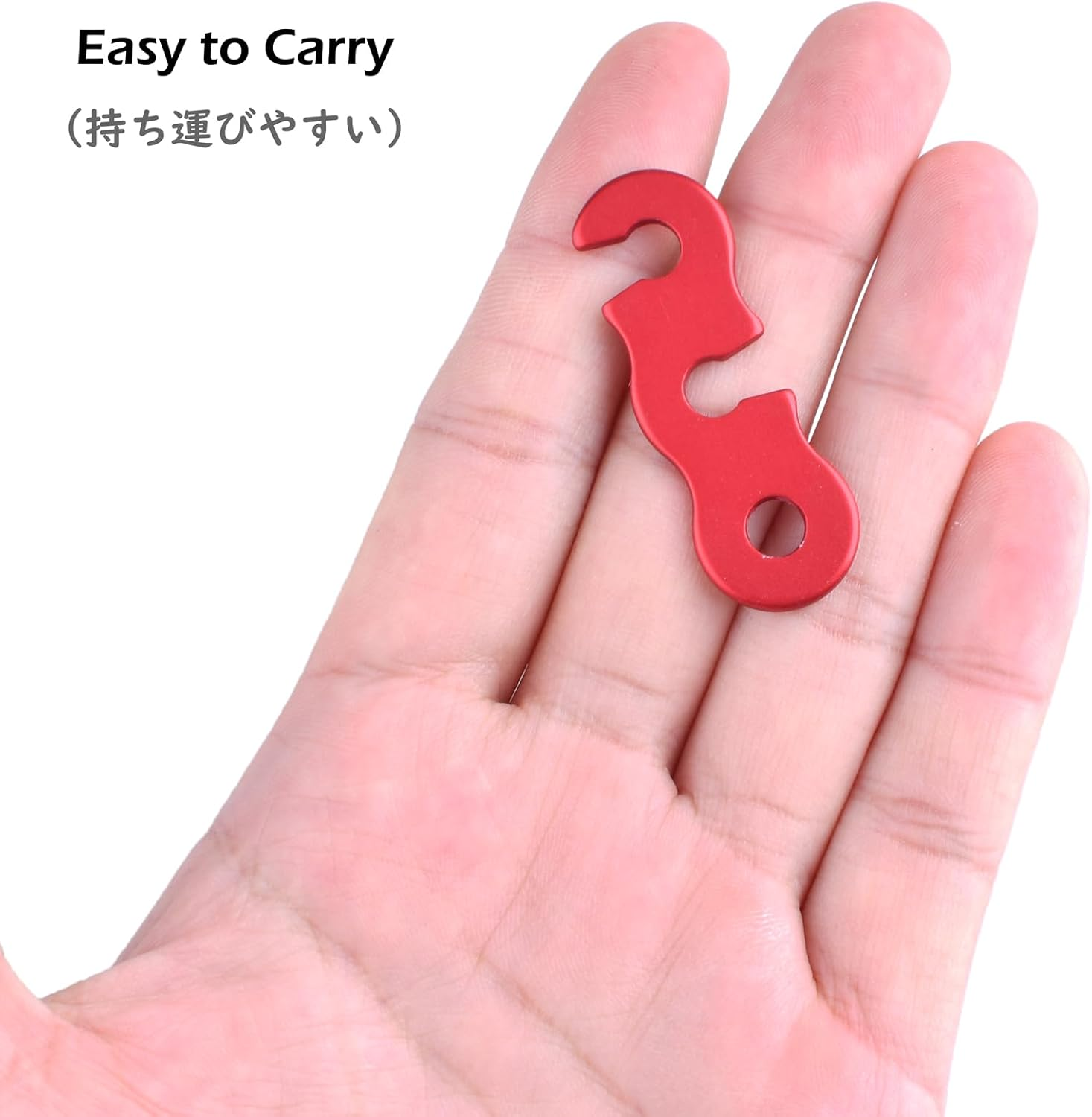 TRIWONDER Aluminum Alloy Guyline Cord Adjuster Tent Tensioners Rope Adjuster for Tent Hiking Camping (Blue - 12 Pack) - Red - 6 Pack image number 7