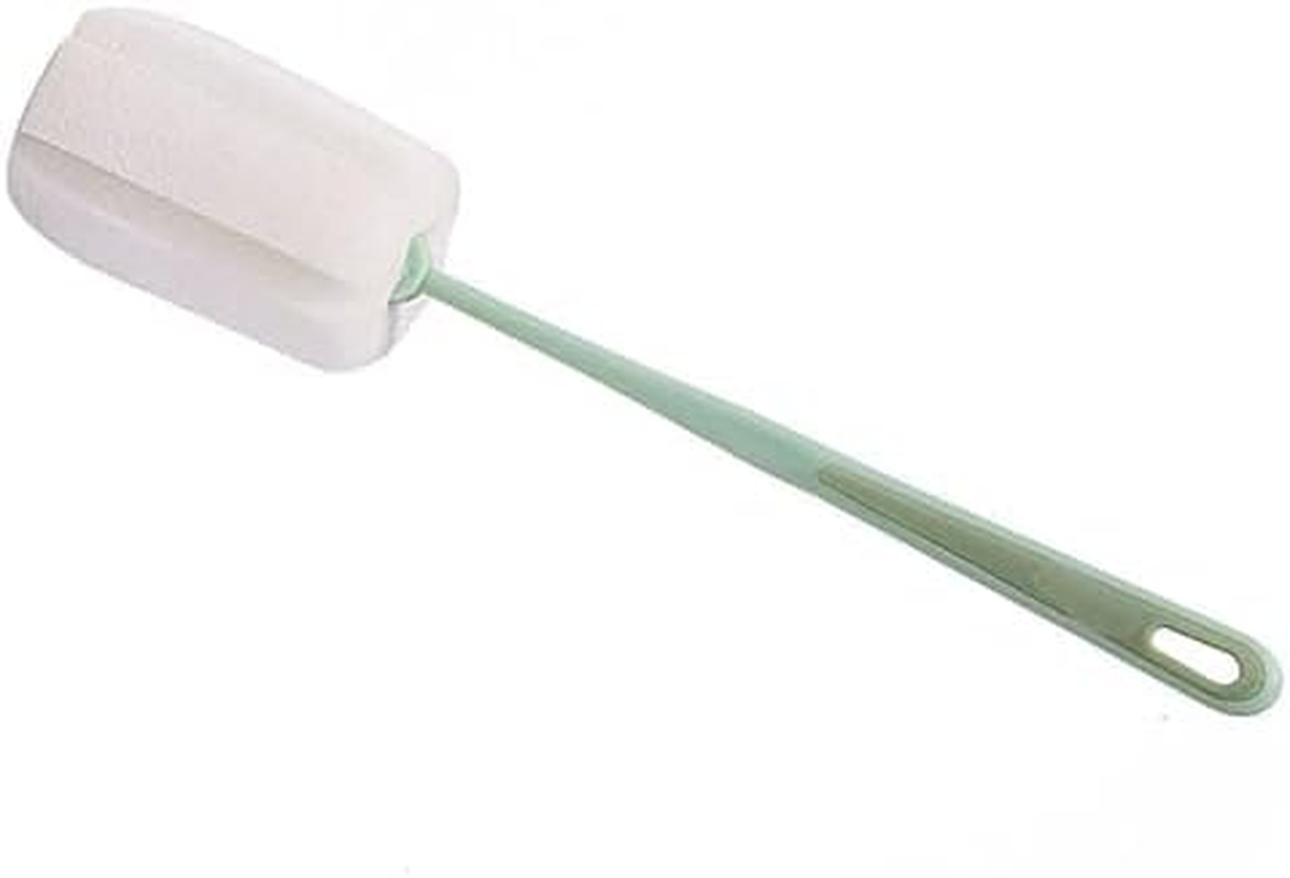 4 Pcs Sponge Bottle Brush Cup Brushes Long Handle Portable Sponge Cleaning Brush Scrubber Detachable for Baby Bottle Dishwashing Kitchen Clean Glasses Mugs (Brush Handle Random Color) (White) - Yellow image number 3