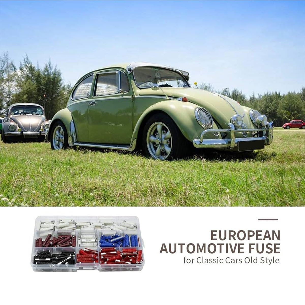 AIMALL 200-Piece Auto Torpedo Fuse Set, Boxed Eastern European Fuse Combination, 25Mm Length image number 2