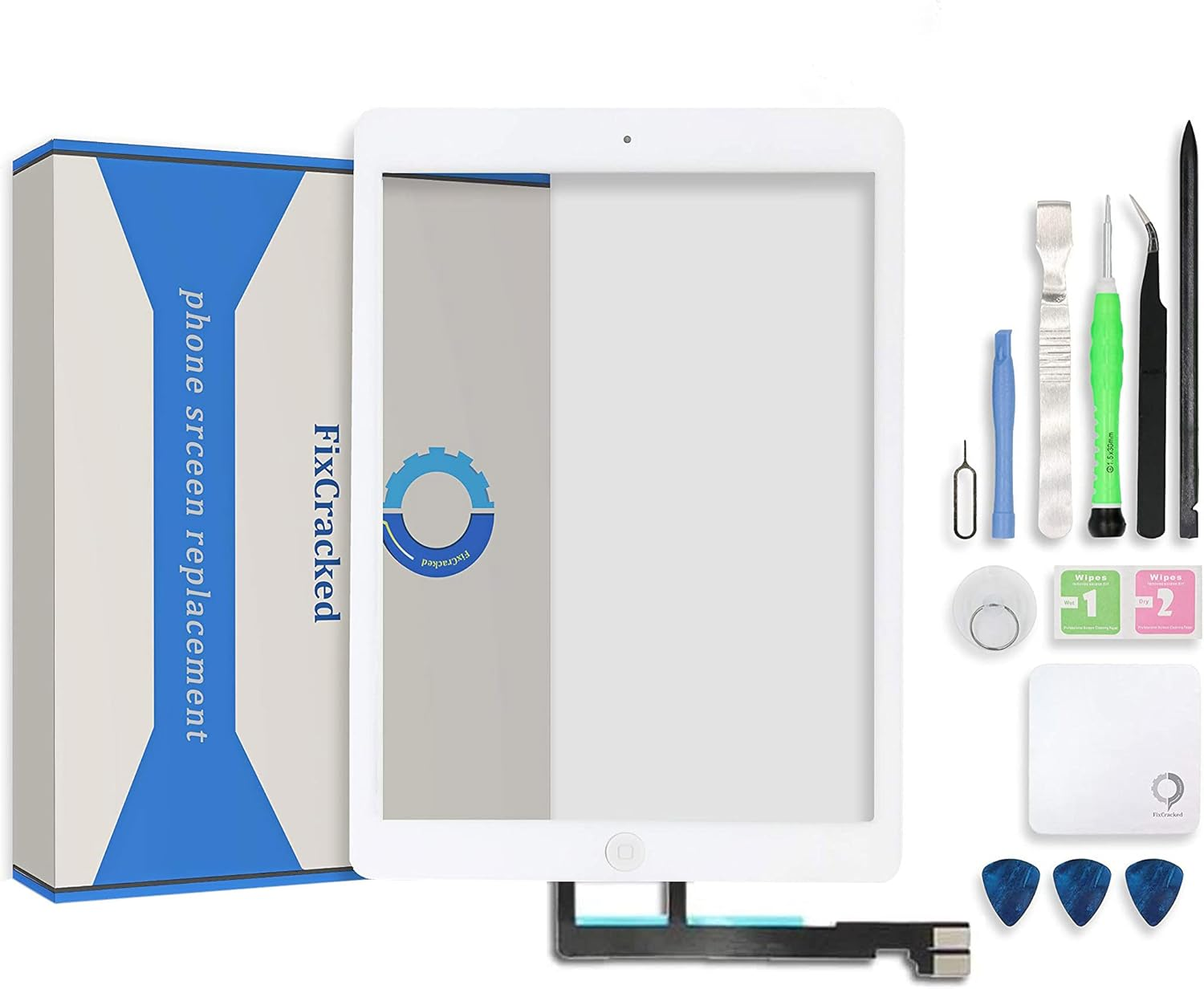 Touch Screen Replacement Parts Digitizer Glass Assembly for Ipad Pro 9.7(1673 A1674 A1675) + Professional Tool Kit(White) image number 2