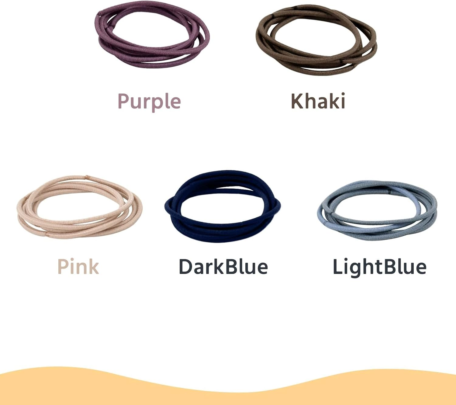 50 Pcs Elastic Hair Ties, Hair Accessories, Elastic Hair Bands Ponytail Holders, Hair Bobbles Hair Bands for Girls, Women, Kids (Dark Blue) image number 2