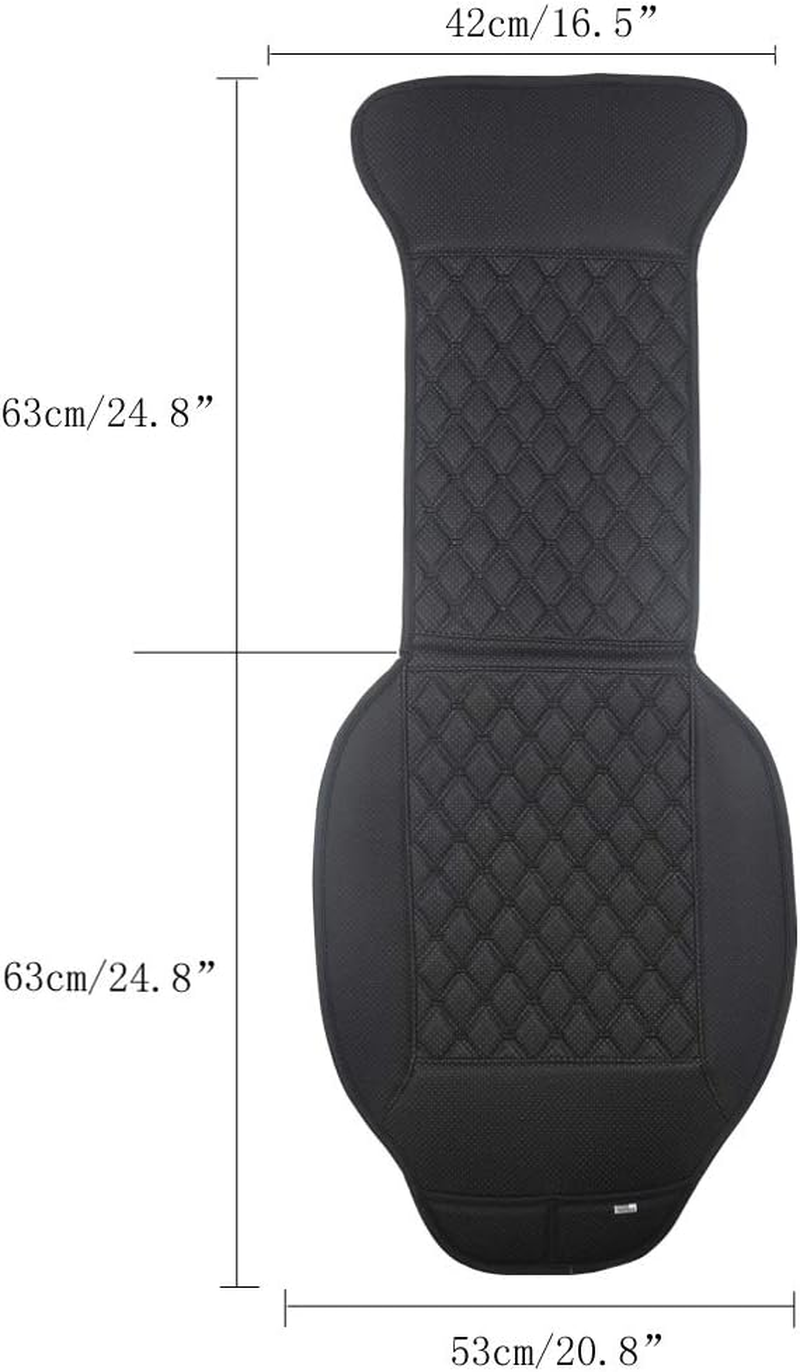 Black Panther Car Seat Cover, Luxury Car Seat Protector,Universal Anti-Slip Driver Seat Cover with Backrest, Diamond Pattern Embroidery (1Piece,Black) - 1Piece-Black image number 5