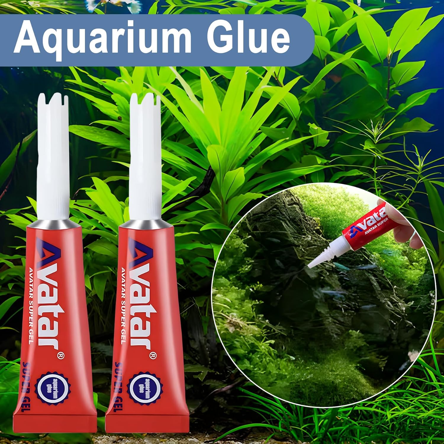 6Pcs Aquarium Glue, Aquarium Aquascape Aquatic Plants Coral Glue, Safety and Quick-Drying, Reef Glue Suitable for Aquatic Plants, Moss, Coral, Stones, Shells, Fresh Water and Salt Water All Can Be Us image number 5